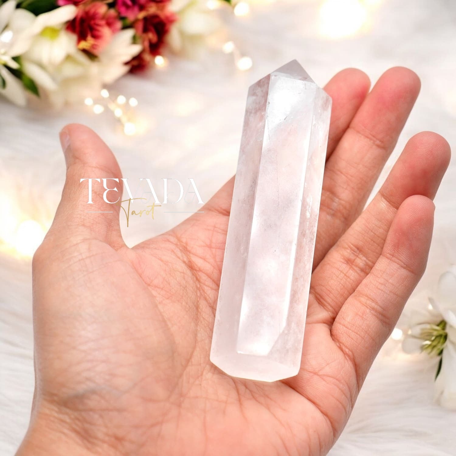 Amplify intuition & energy with this 8-9cm Mystic Clear Quartz Tower. Ideal for meditation, rituals, tarot readings, and chakra balancing. Ethically sourced—perfect for Wiccan supplies & Pagan rituals. Elevate your spiritual toolkit!