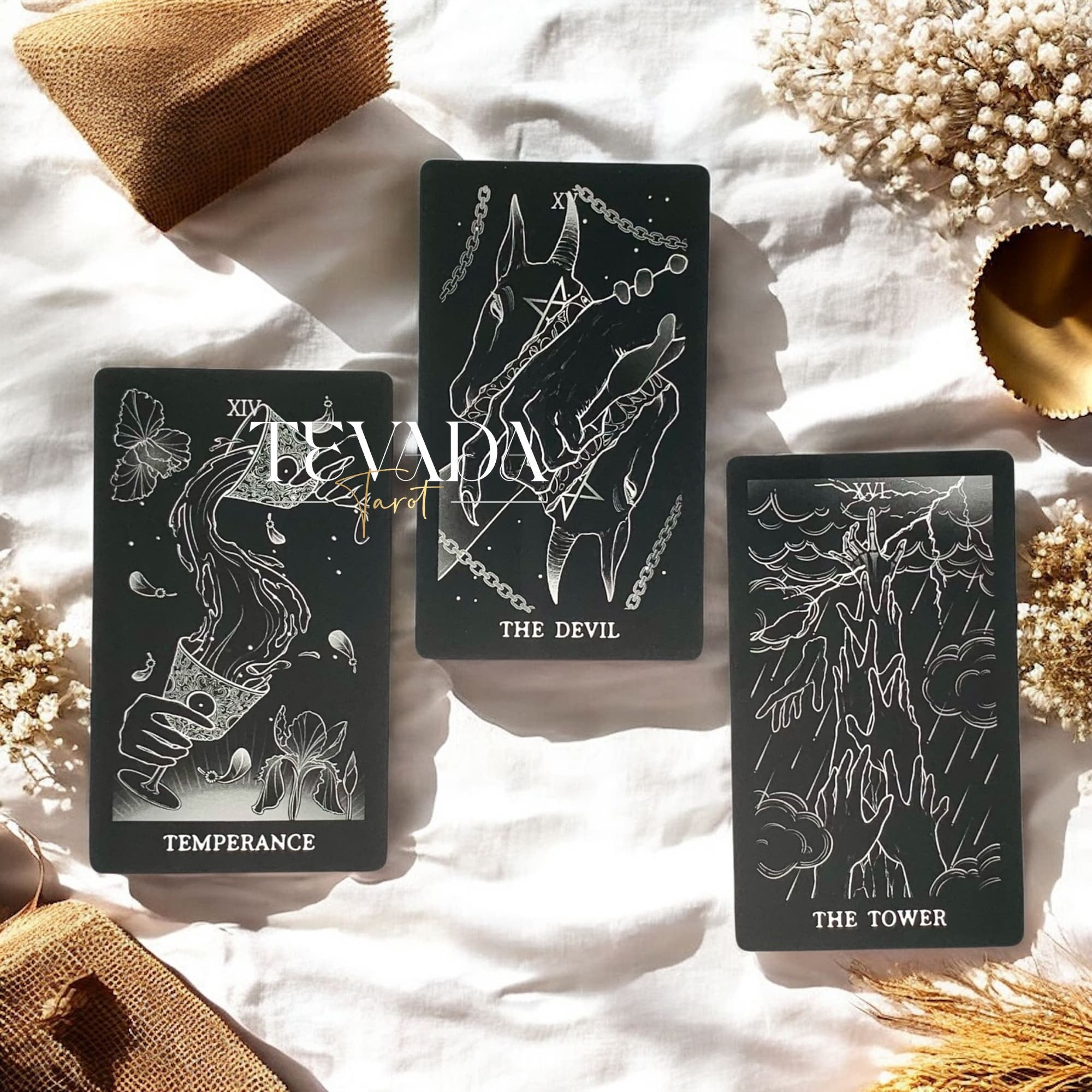 Discover The Hand Tarot Deck, a monochrome 78-card divination tool designed for intuitive readings, symbolic depth, and clear spiritual insight.
