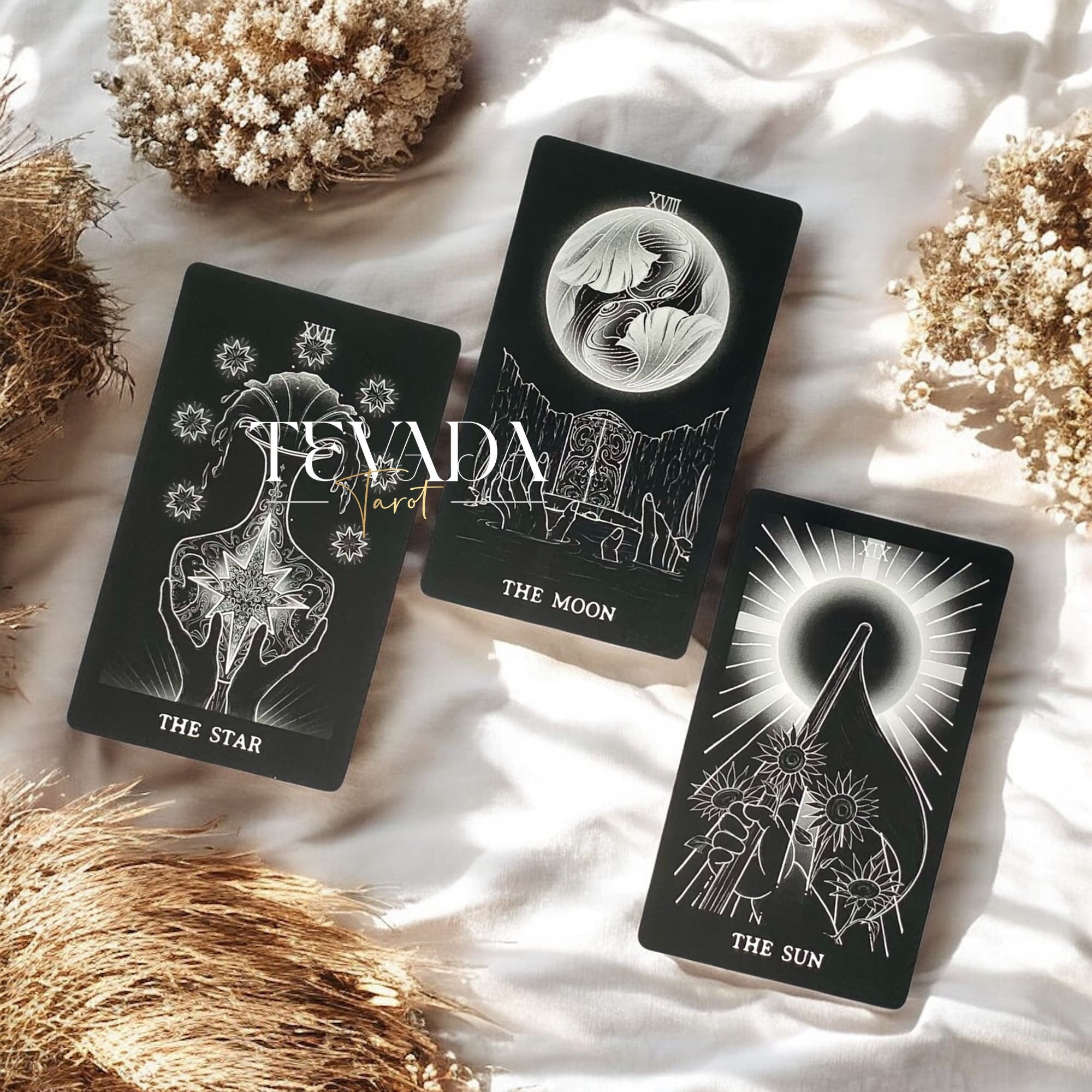 Discover The Hand Tarot Deck, a monochrome 78-card divination tool designed for intuitive readings, symbolic depth, and clear spiritual insight.