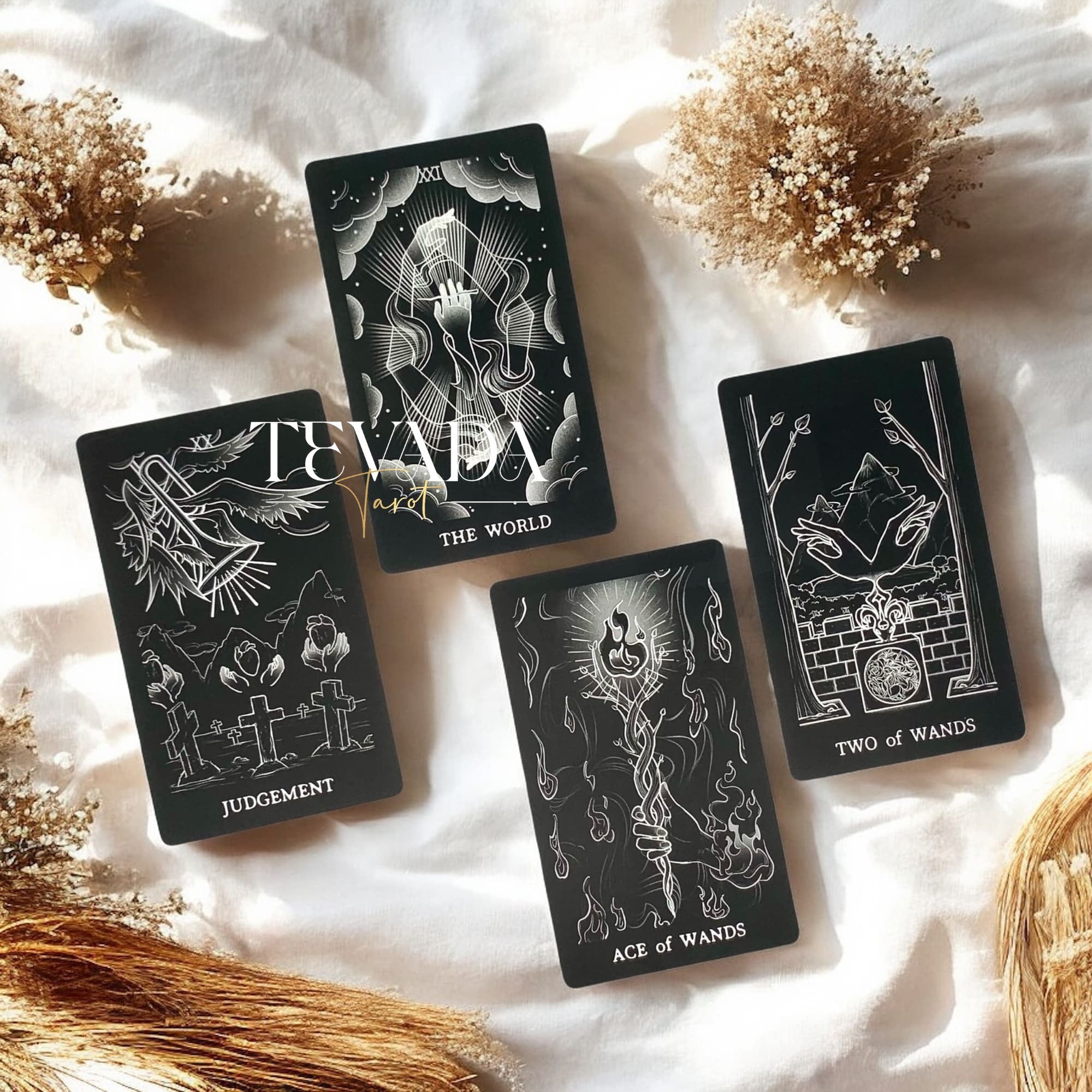 Discover The Hand Tarot Deck, a monochrome 78-card divination tool designed for intuitive readings, symbolic depth, and clear spiritual insight.