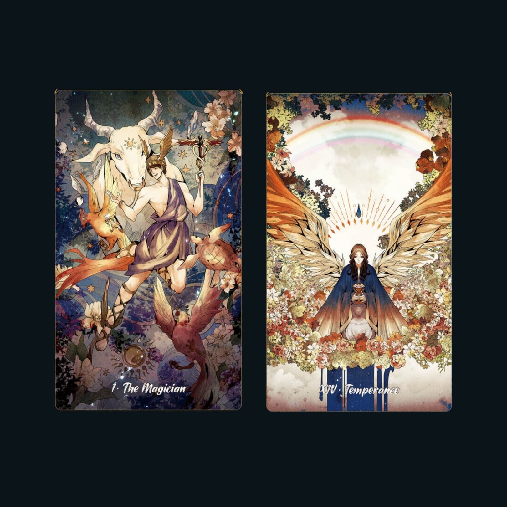 Intuitive and magical tarot deck inspired by Greek mythology and elemental wisdom. The Radiant Essence Tarot offers clear guidance, rich symbolism, and soulful divination for personal insight.