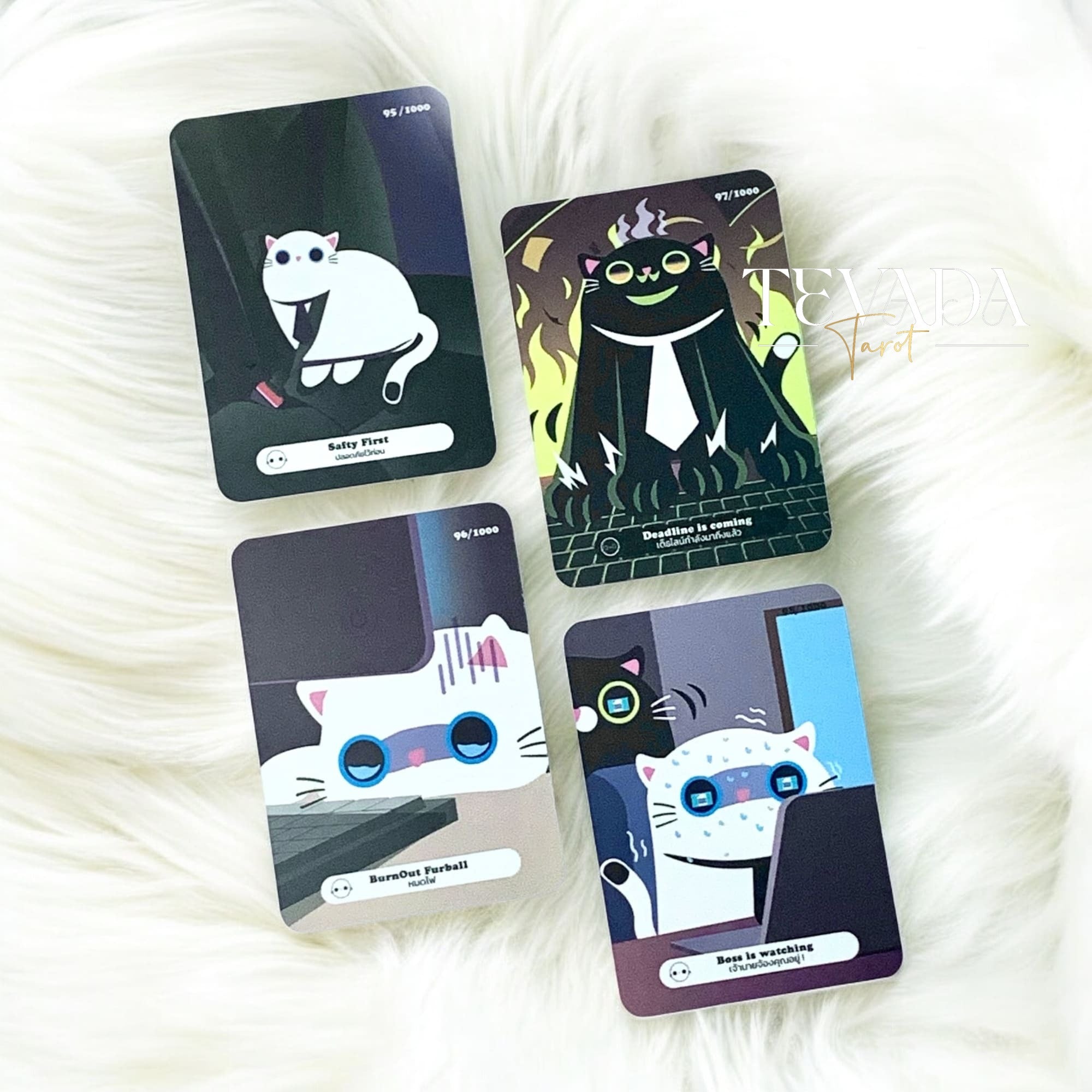 Unleash your inner office cat with the Salary Cat Oracle—a witty 30-card deck for daily insight, emotional clarity, and hilarious work-life divination. Perfect for readers who hustle and nap.