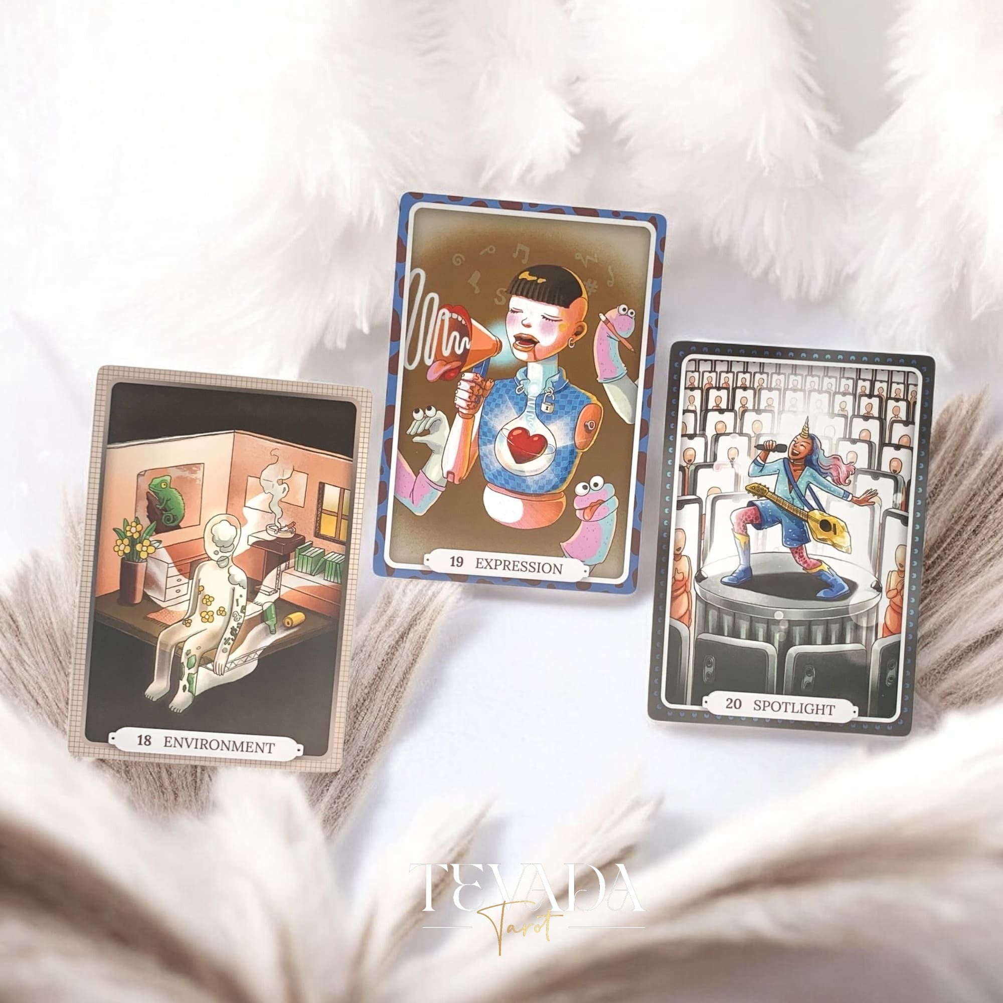 Theater of Life Oracle—66 beautifully hand‑drawn cards offering emotional insight, intuitive guidance & self‑reflection. Ideal for journaling, rituals, personal growth.