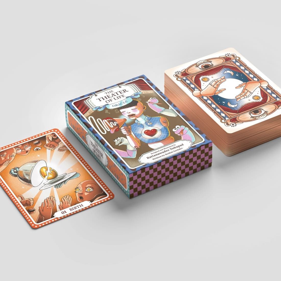 Theater of Life Oracle—66 beautifully hand‑drawn cards offering emotional insight, intuitive guidance & self‑reflection. Ideal for journaling, rituals, personal growth.