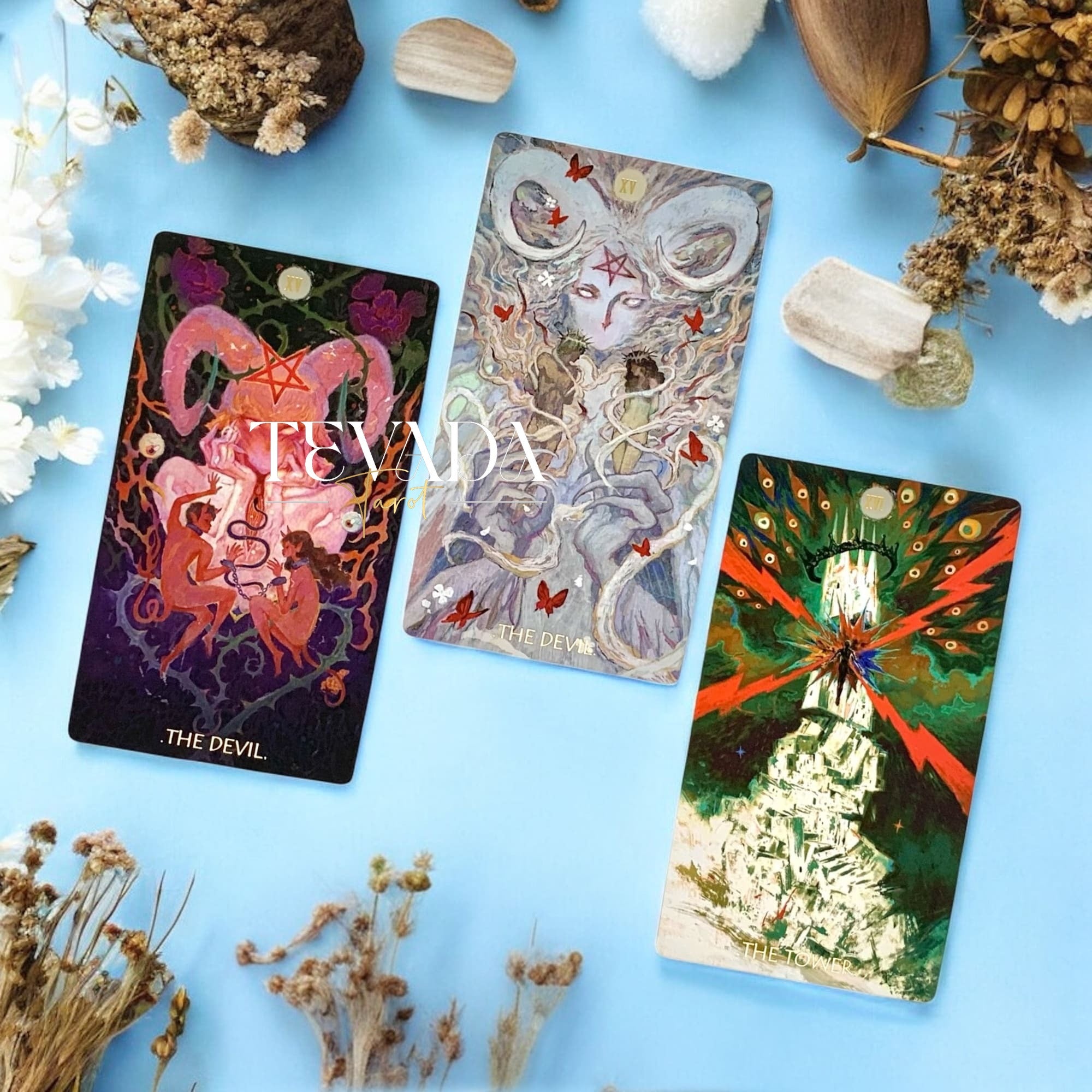 Whisper of Stars and Garden Tarot Starry Sky Edition gold foil edges celestial botanical indie tarot deck