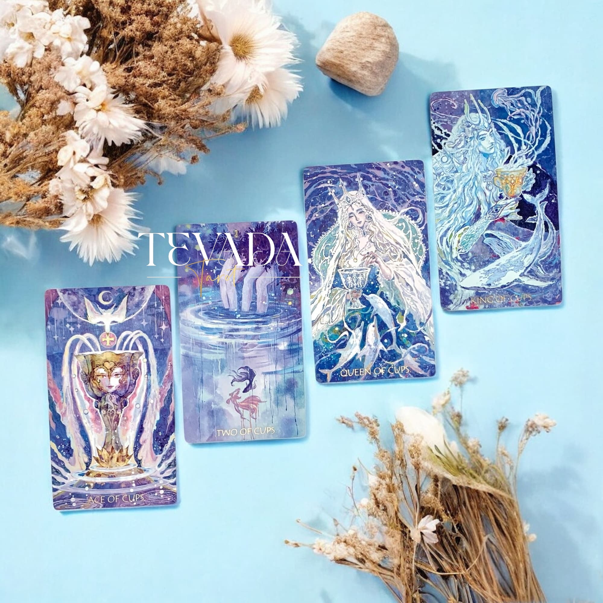 Whisper of Stars and Garden Tarot Starry Sky Edition gold foil edges celestial botanical indie tarot deck