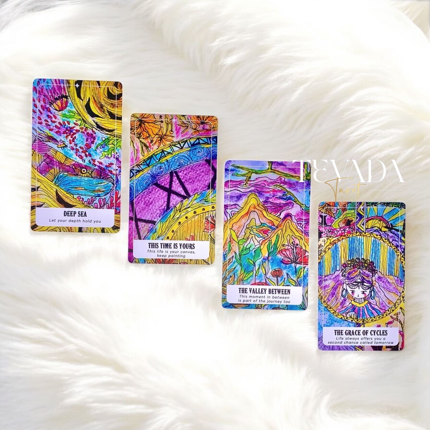Discover the intuitive, watercolor-themed Wandering Heart Oracle—45 gentle cards for daily reflection, emotional clarity, and soulful guidance in everyday life.