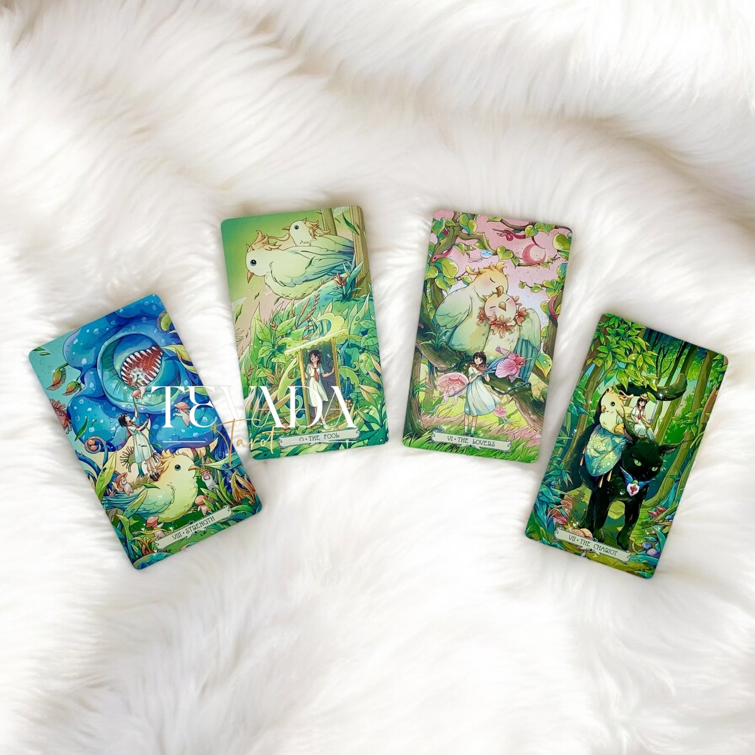 Unlock intuitive magic with the Forest Spirit Imprint Tarot. This 78-card fairy-inspired deck weaves a dreamlike realm of guidance, divination, and personal growth through stunning artistry.