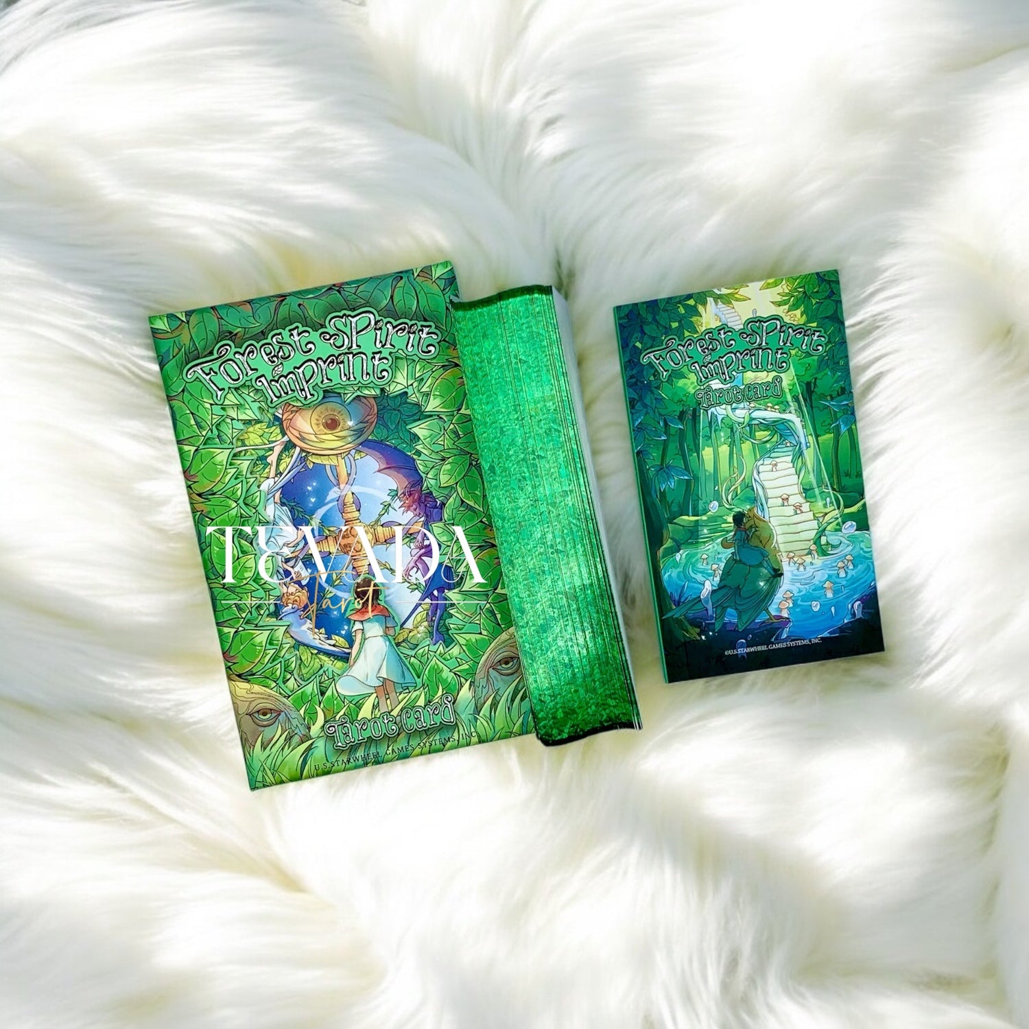 Unlock intuitive magic with the Forest Spirit Imprint Tarot. This 78-card fairy-inspired deck weaves a dreamlike realm of guidance, divination, and personal growth through stunning artistry.