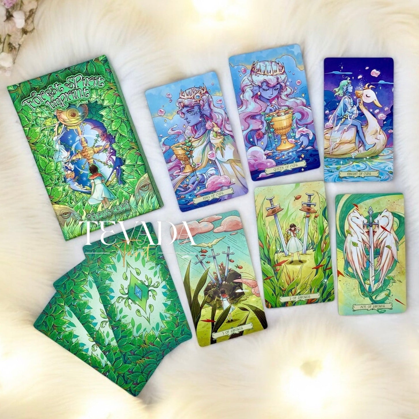 Unlock intuitive magic with the Forest Spirit Imprint Tarot. This 78-card fairy-inspired deck weaves a dreamlike realm of guidance, divination, and personal growth through stunning artistry.