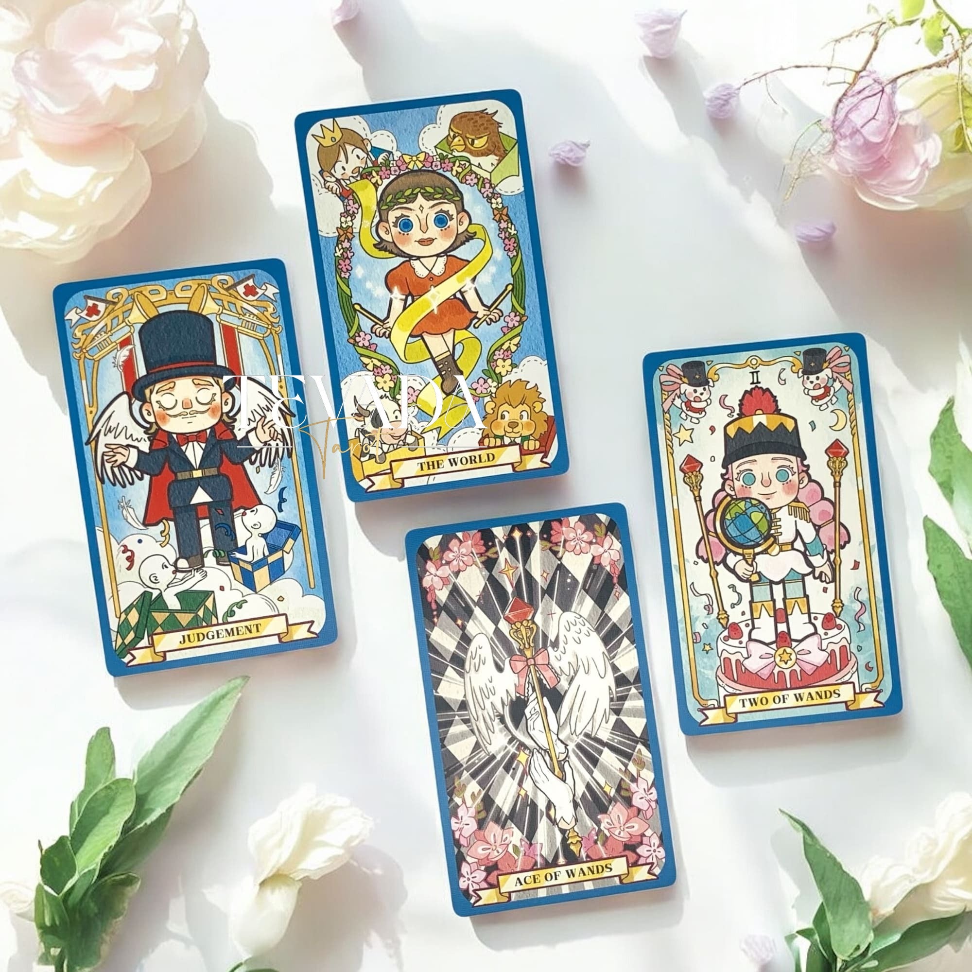 Discover the Walnut Puppet Tarot — a magical 78-card deck of courage, innocence, and cosmic wonder. Each oil-painted card inspires intuitive guidance and heartfelt self-discovery.