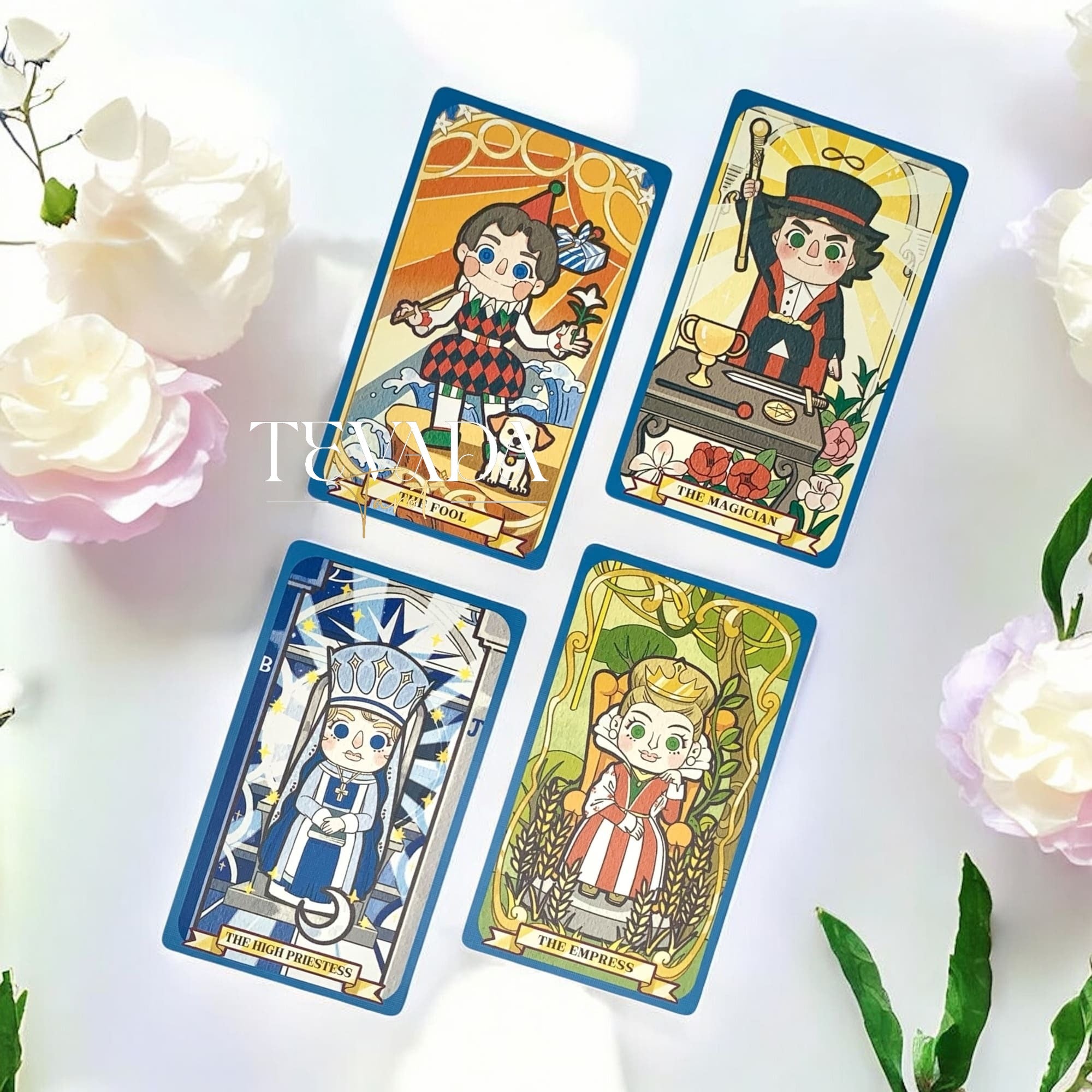 Discover the Walnut Puppet Tarot — a magical 78-card deck of courage, innocence, and cosmic wonder. Each oil-painted card inspires intuitive guidance and heartfelt self-discovery.