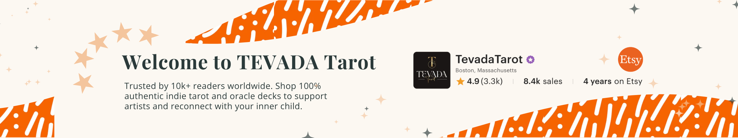 Welcome to TEVADA Tarot. Loved by 10k+ readers worldwide, we bring you 100% authentic Asian tarot and oracle decks. Support real artists with every purchase, and find the uplifting energy you need to reconnect with your inner child.