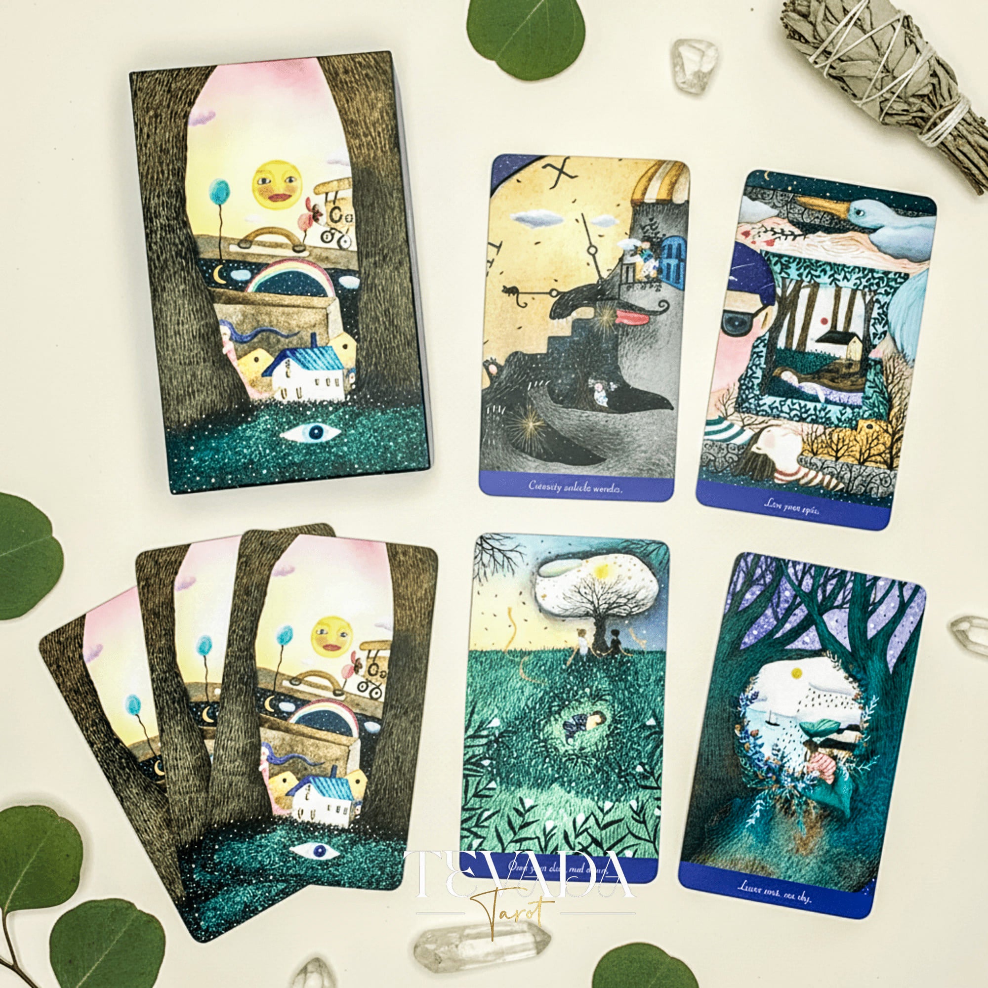 When I was young Oracle Deck featuring surreal cartoon art for inner child healing and self-acceptance.