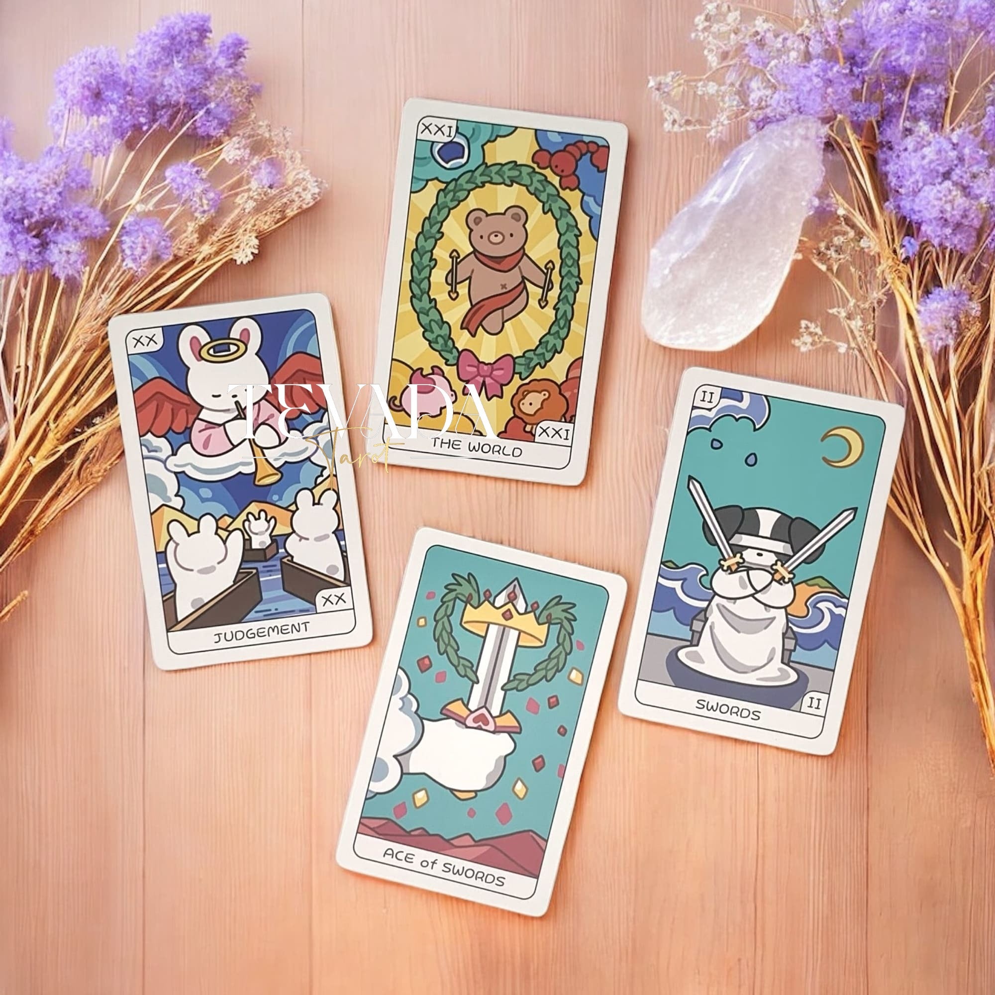 Discover the YOLO Tarot PINK Edition — a handcrafted 78-card tarot deck featuring adorable animal guides, intuitive symbolism, and magical artistry designed to inspire soulful readings and clarity.