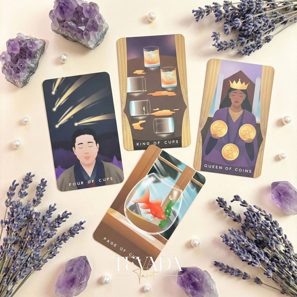The Astramyst Tarot Deck caprichoso cósmico y Thai Khon art Indie Tarot Deck en papel mate de 350 g/m² para la autorreflexión.