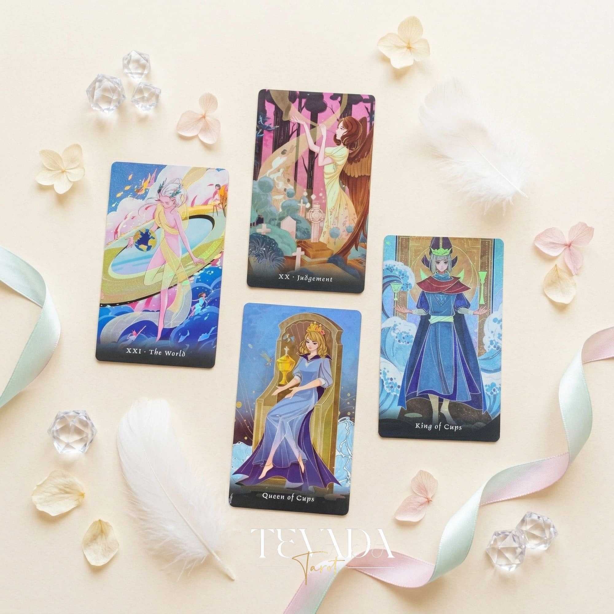 Aura Tarot whimsical retro cartoon Indie Tarot Deck for quiet self-reflection and meaningful daily rituals.