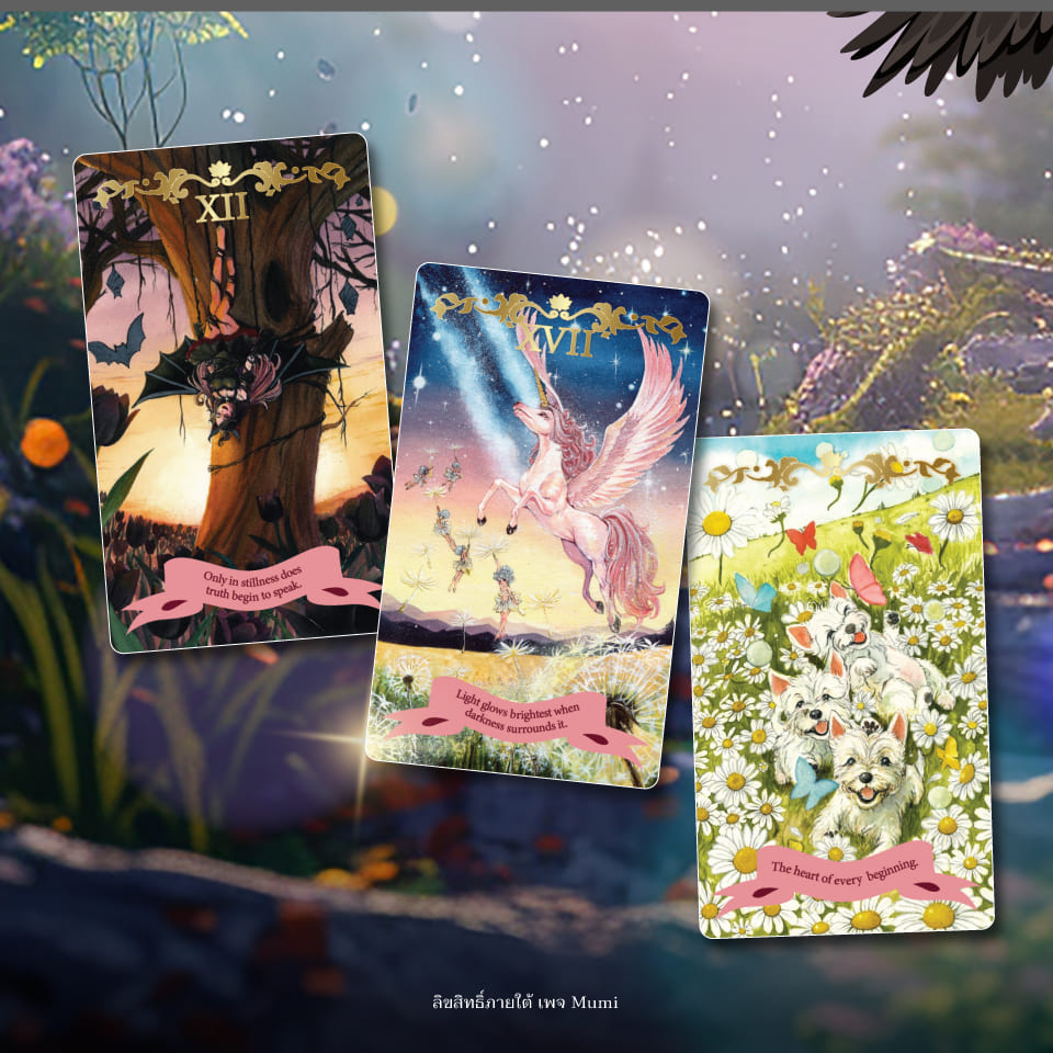 Beaming Booming Tarot & Oracle Deck featuring cute hand-drawn art for healing and intuitive guidance.
