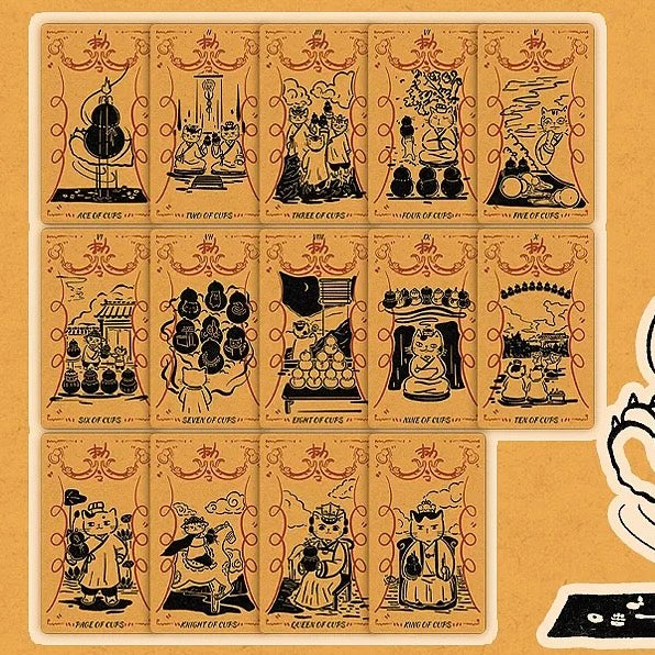 Cat Charm Tarot Deck vintage orange cat tarot cards for warm daily guidance
