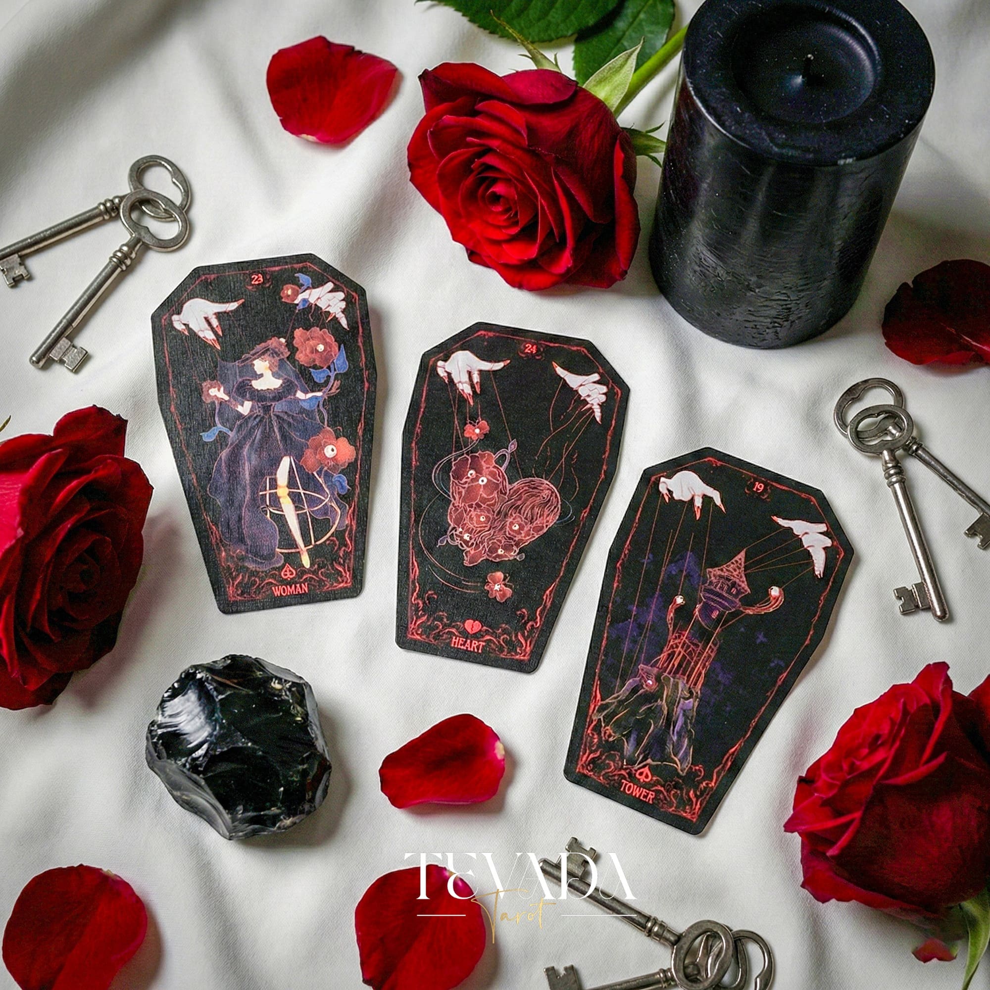 Fate Strings Lenormand Deck featuring gothic marionette art for intuitive divination and destiny work.