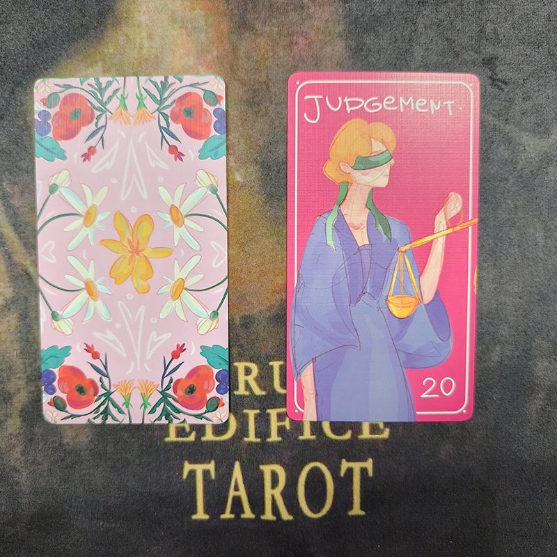 Glimmer City Tarot Deck soft pink hand-painted tarot cards for daily reflection