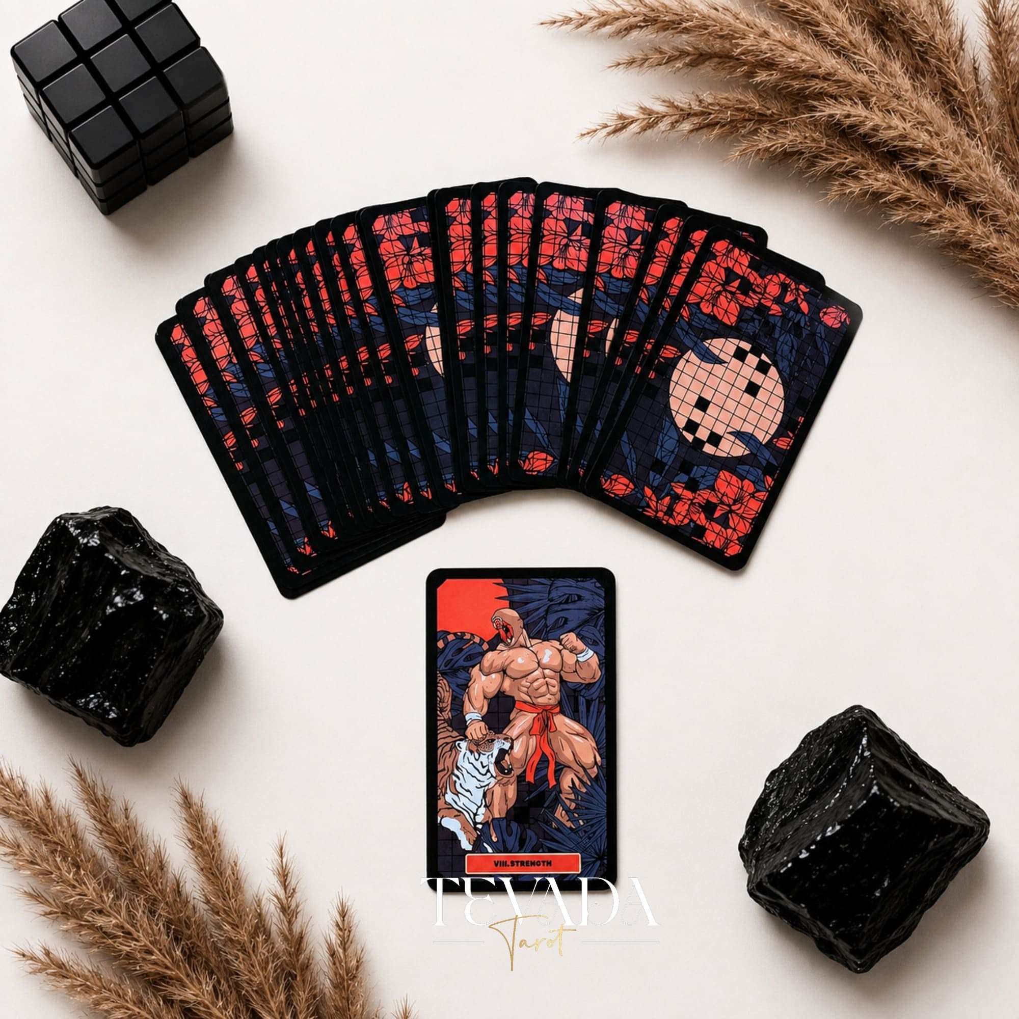 Kinky Tarot dark red-black Indie Tarot Deck for shadow work and self-truth