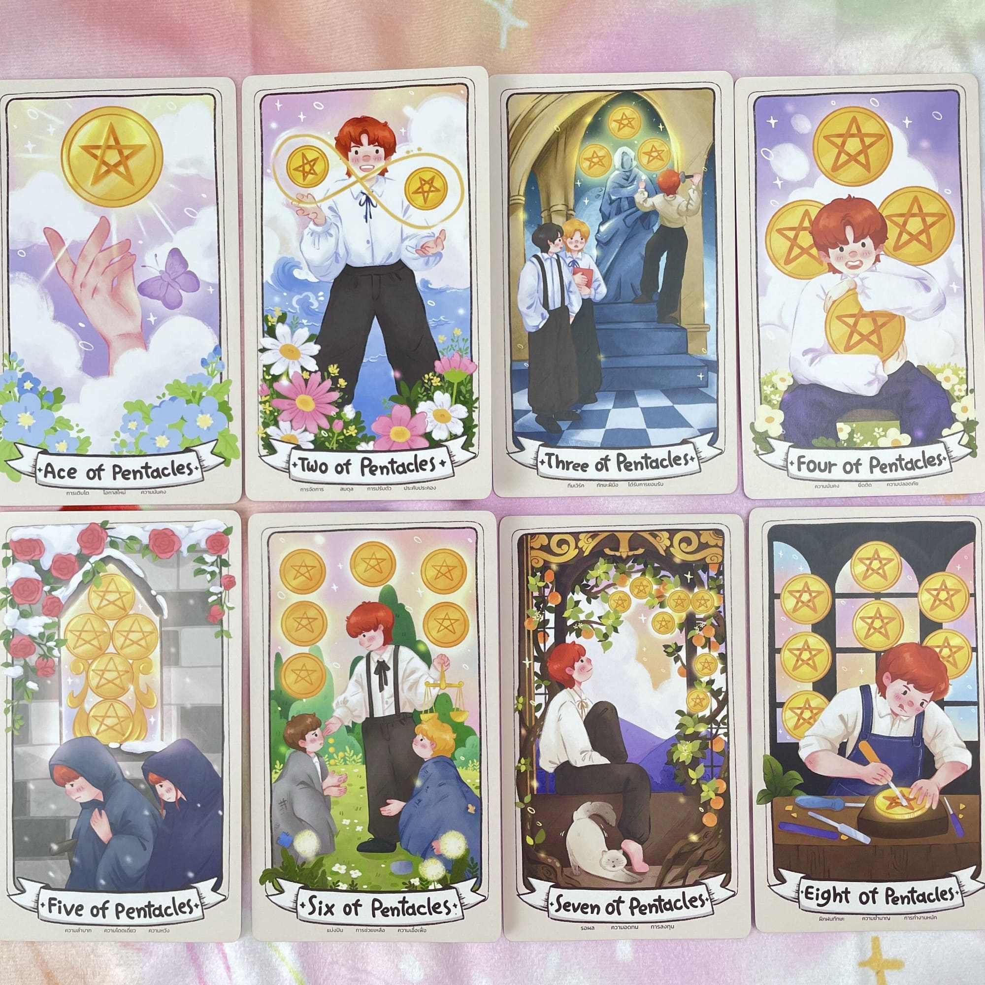 LaLunar Fortune Tarot Deck pastel Thai artist cards for gentle love readings