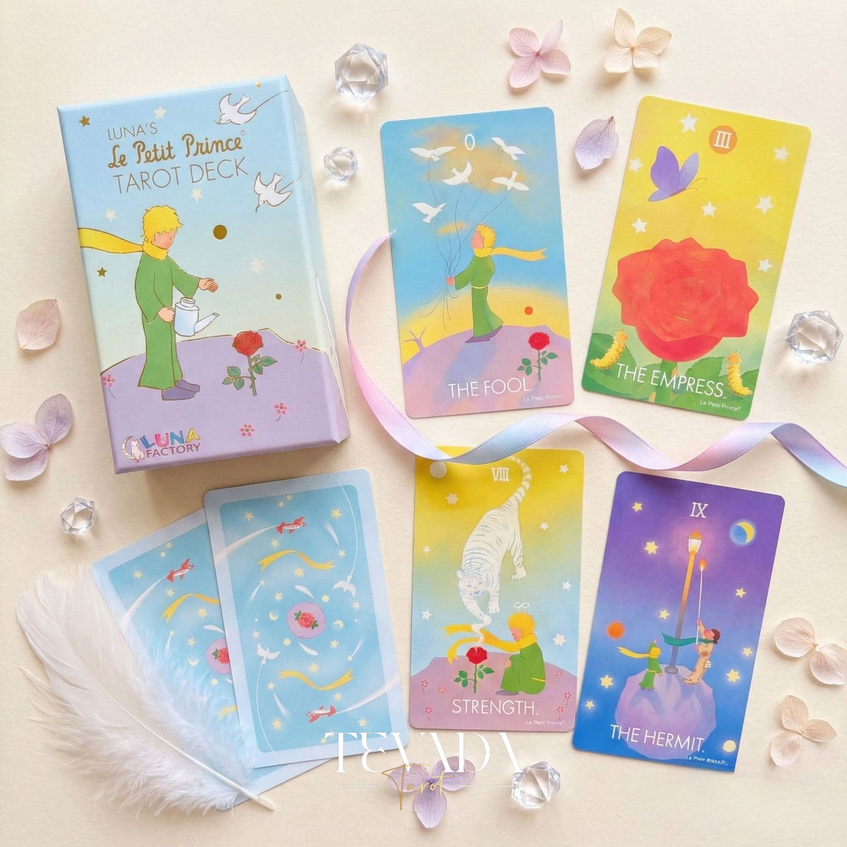 Tarot Deck de Le Petit Prince Luna, las caprichosas cartas del Tarot Indie del Principito para la curación y la autorreflexión.