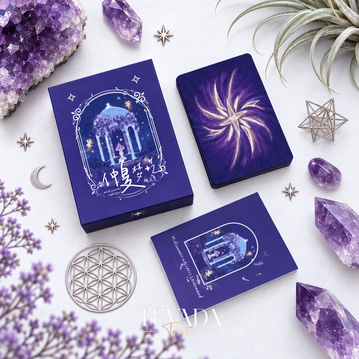 Mid-summer Whispers Lenormand Classic Edition purple box oracle cards for gentle daily readings