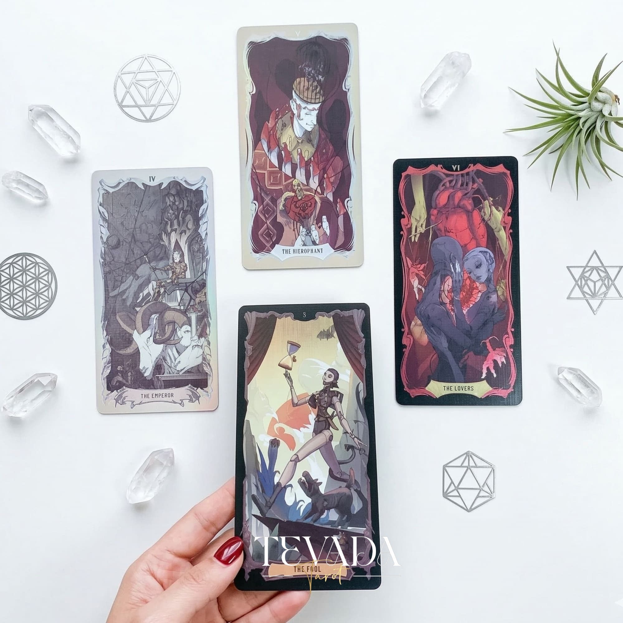 Null Marionette Tarot Deck DELUXE dark fantasy Indie Tarot cards for deep shadow work and healing.