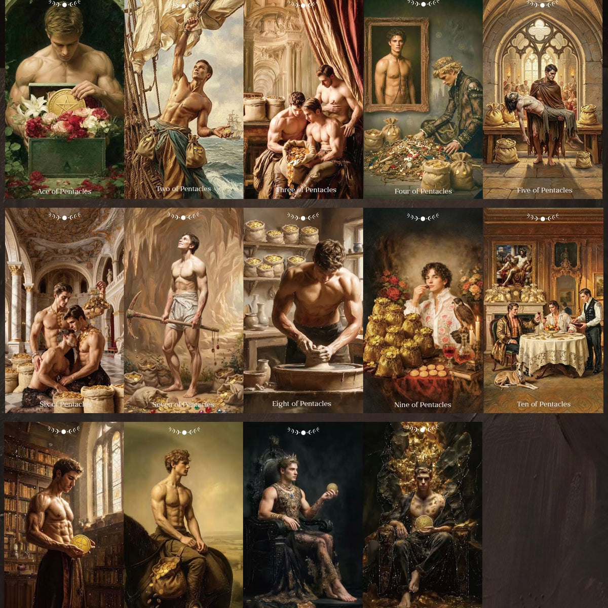 Pacte du Tarot Arcanes, jeu de romance sombre avec bords dorés rouges pour la réflexion des ombres