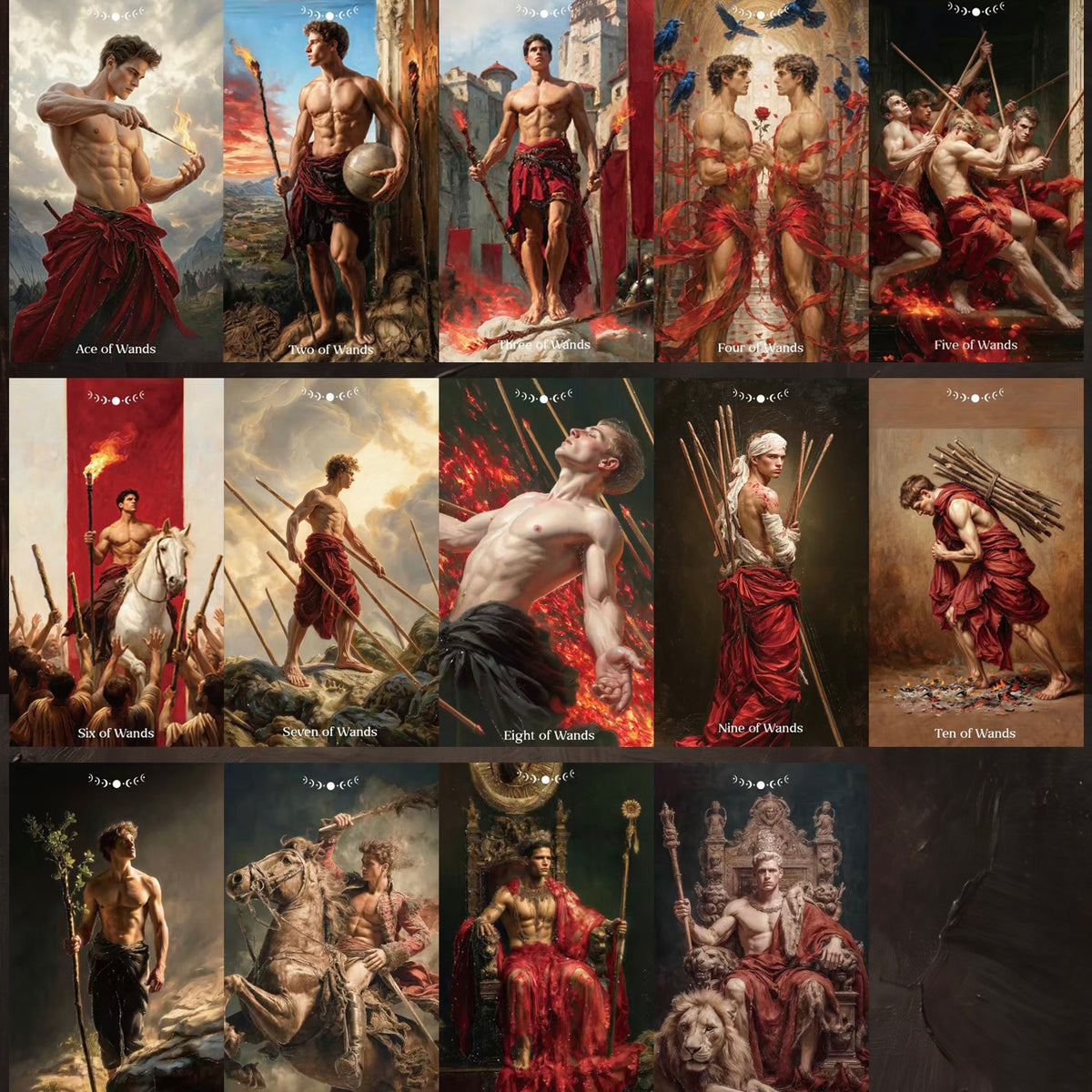Pacte du Tarot Arcanes, jeu de romance sombre avec bords dorés rouges pour la réflexion des ombres