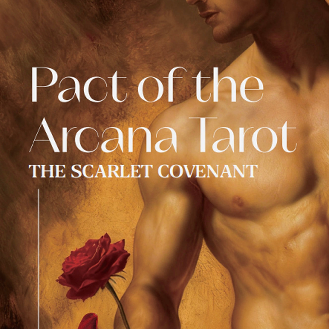 Pacte du Tarot Arcanes, jeu de romance sombre avec bords dorés rouges pour la réflexion des ombres