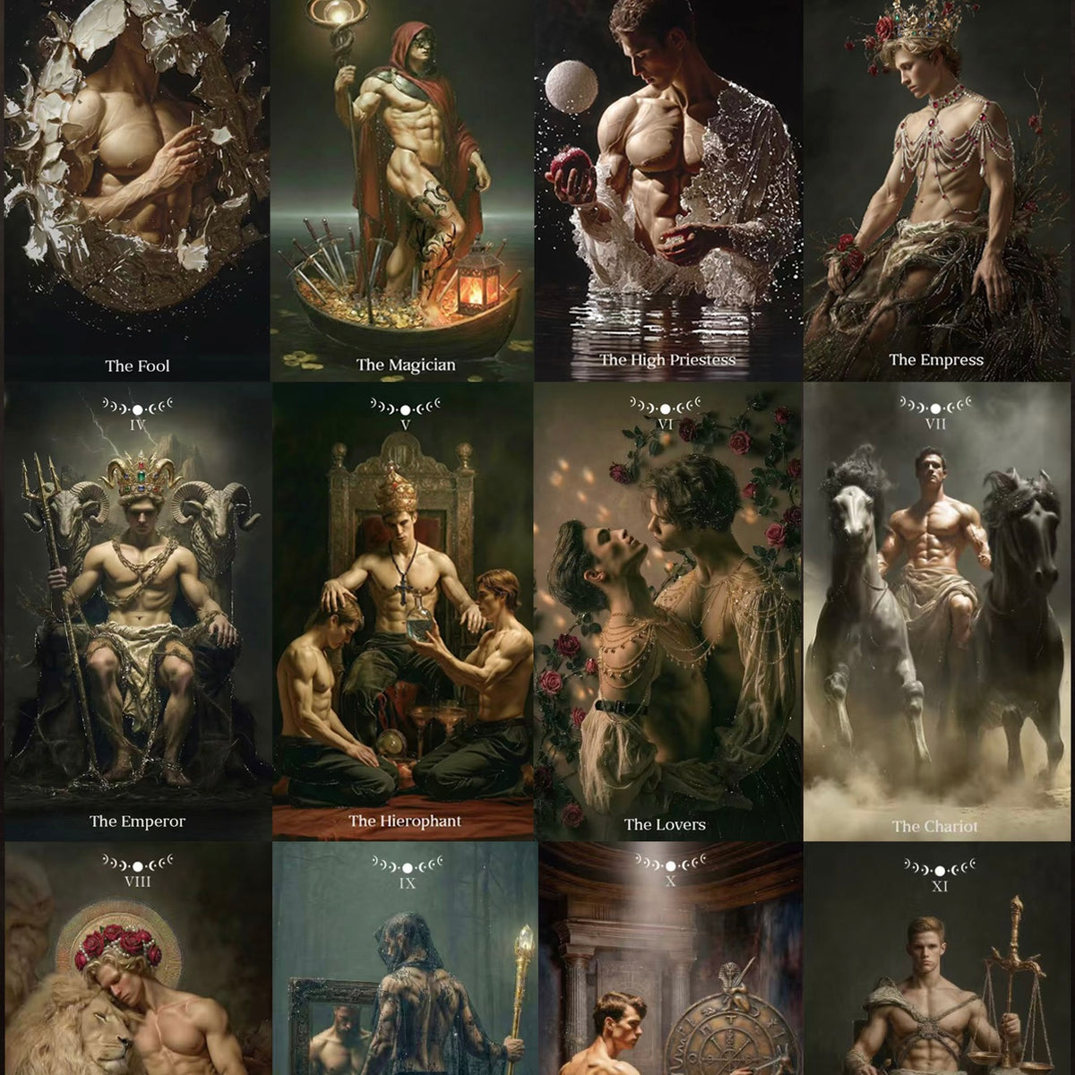 Pacte du Tarot Arcanes, jeu de romance sombre avec bords dorés rouges pour la réflexion des ombres