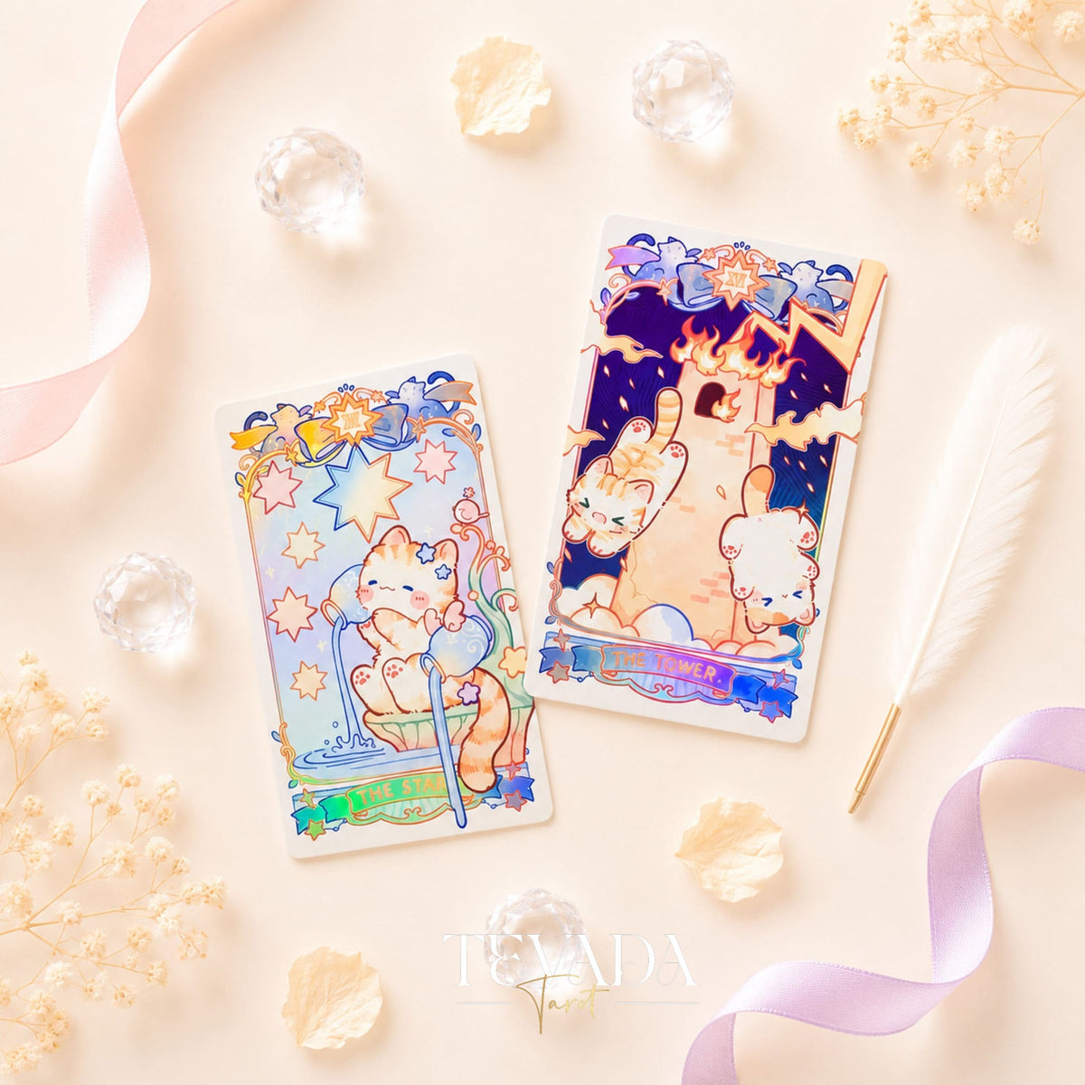 Jeu de tarot illustré fantaisiste Polly&