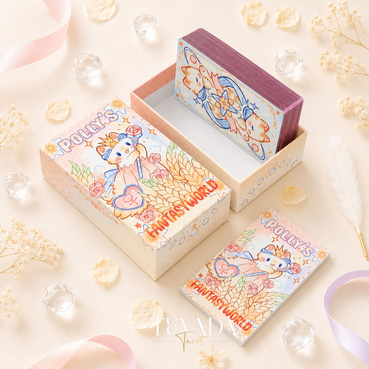 Jeu de tarot illustré fantaisiste Polly&