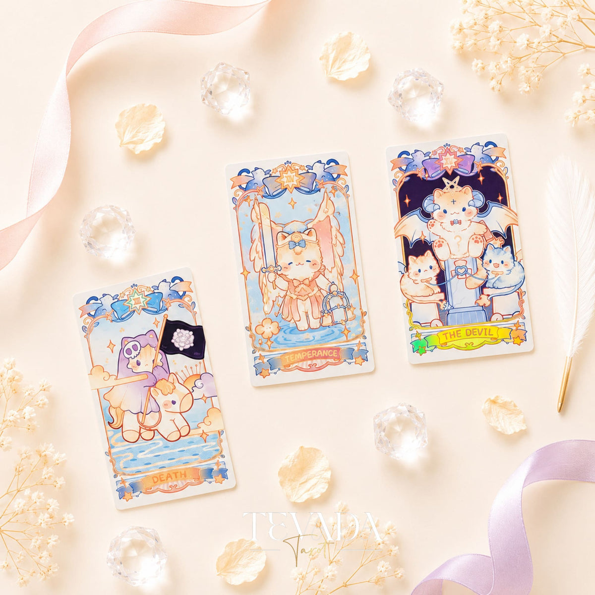Jeu de tarot illustré fantaisiste Polly&