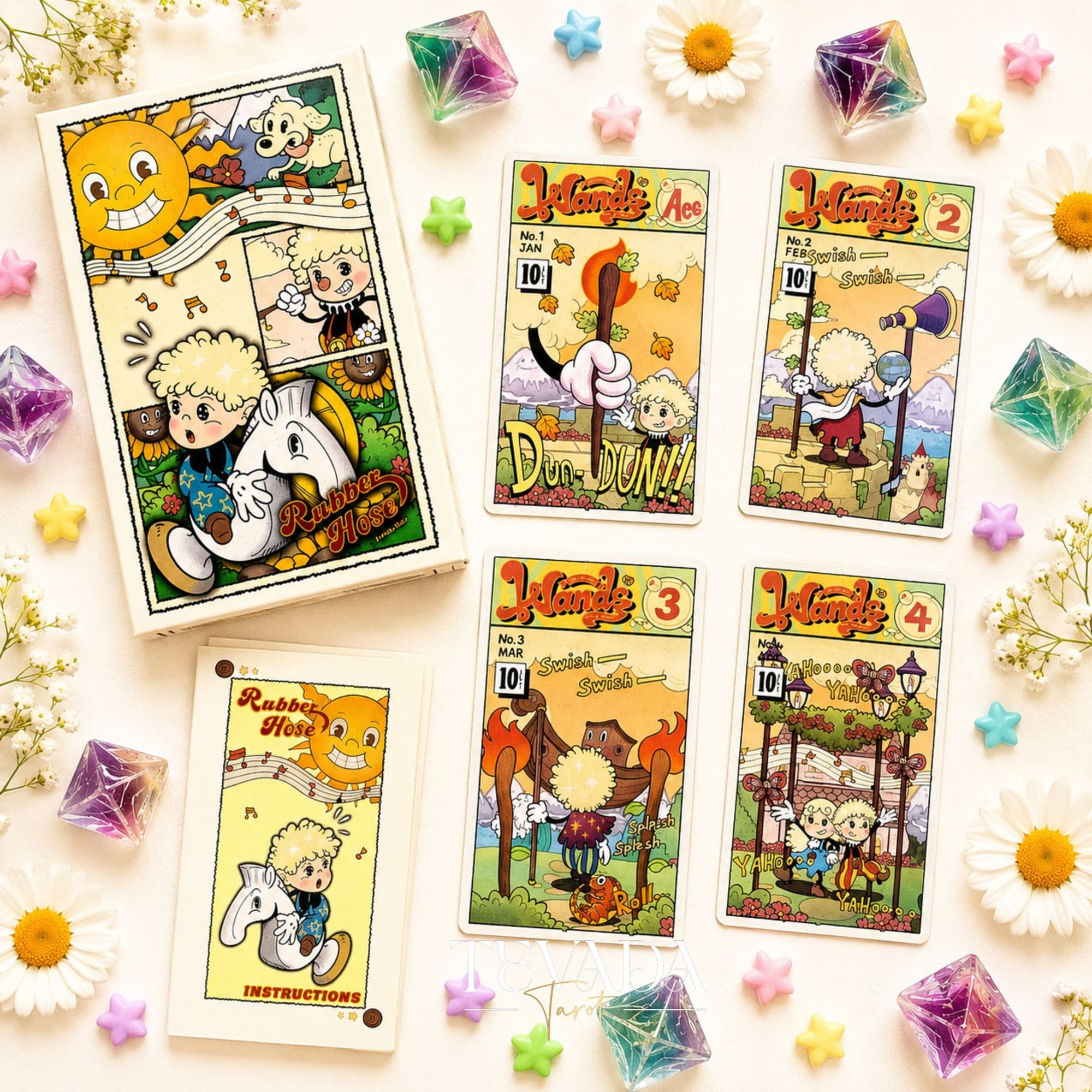 Rubber Hose Tarot Collector’s Edition retro animated Indie Tarot Deck for inner child readings