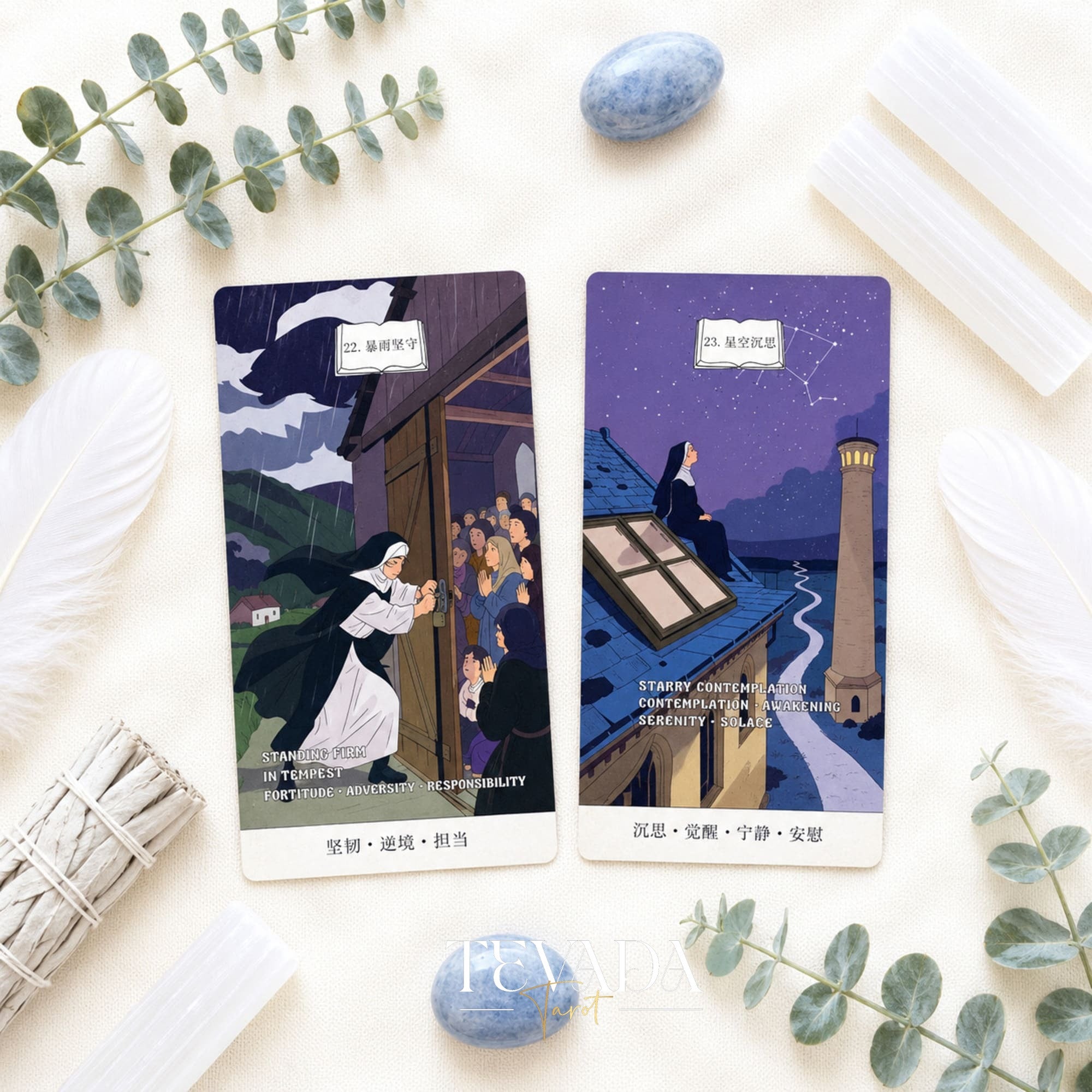 Silent Nun Oracle Cards dark religious oracle deck for shadow work and quiet self-reflection