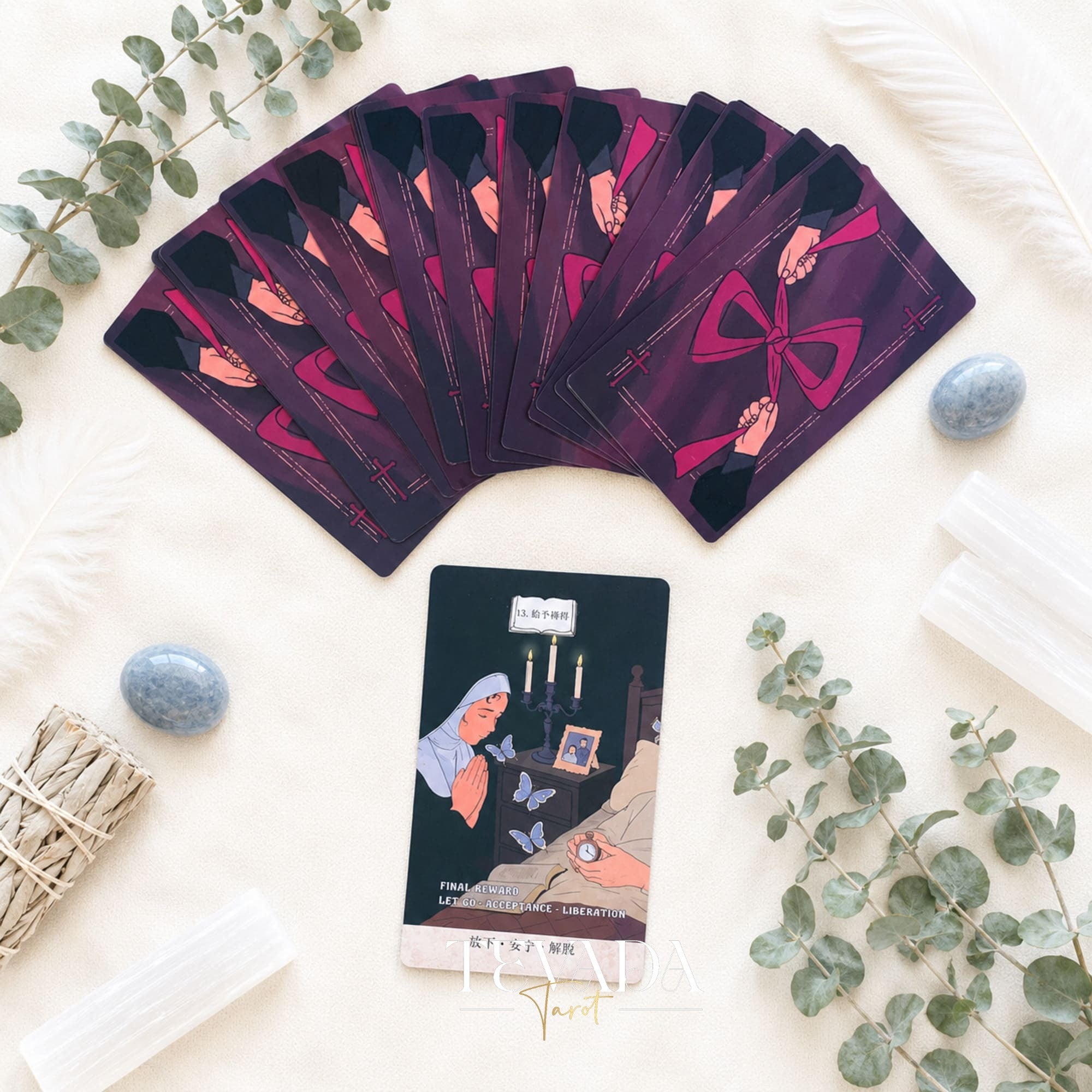 Silent Nun Oracle Cards dark religious oracle deck for shadow work and quiet self-reflection