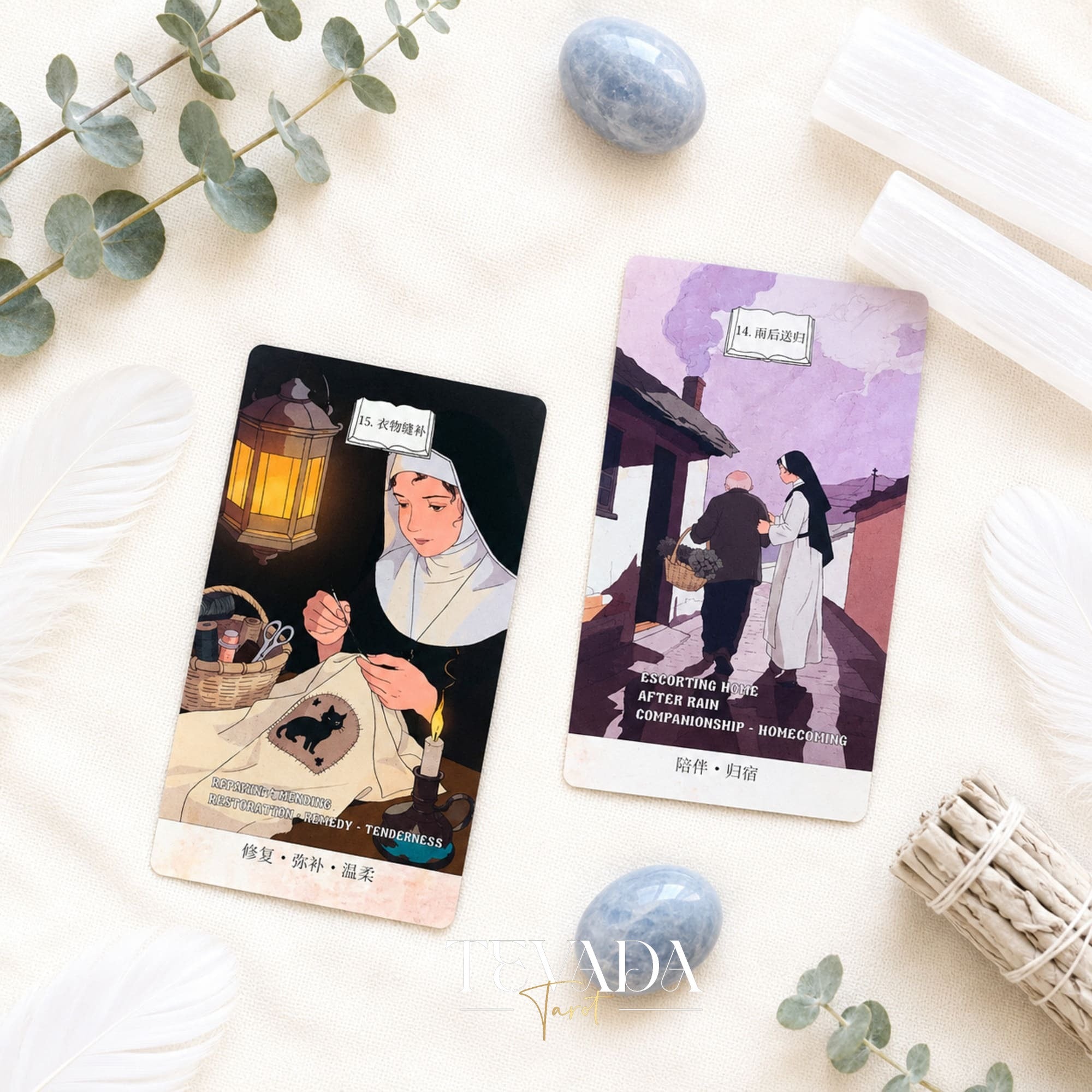 Silent Nun Oracle Cards dark religious oracle deck for shadow work and quiet self-reflection