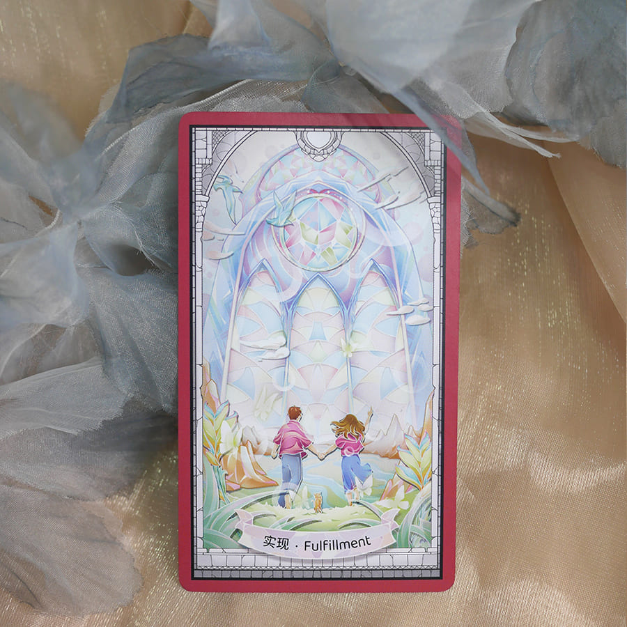 Stained Glass Tarot luminous fantasy deck for intuitive reflection