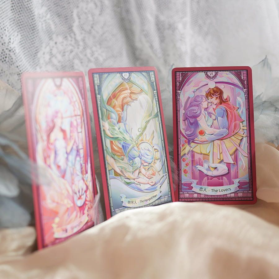 Stained Glass Tarot luminous fantasy deck for intuitive reflection