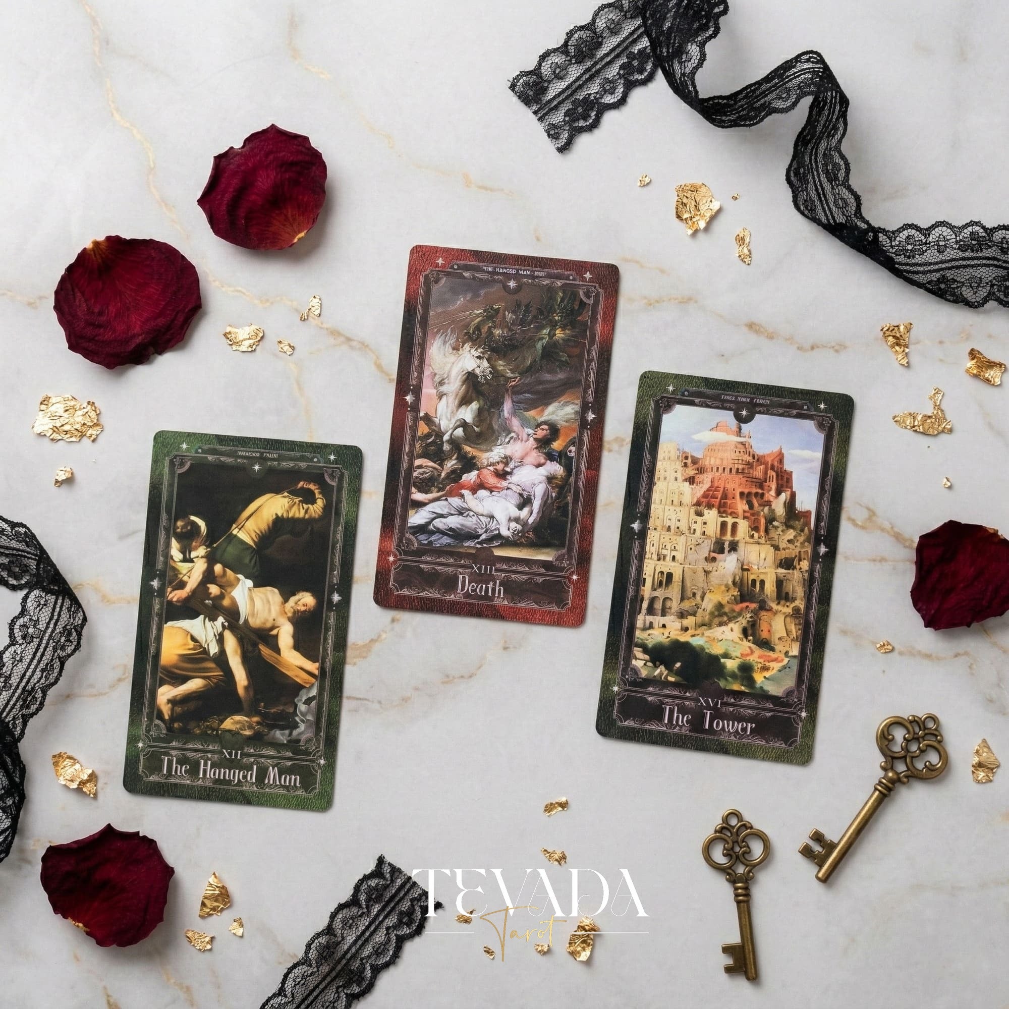 Starry Night Tarot Deck classic fine art Indie Tarot Cards for shadow work and self reflection.