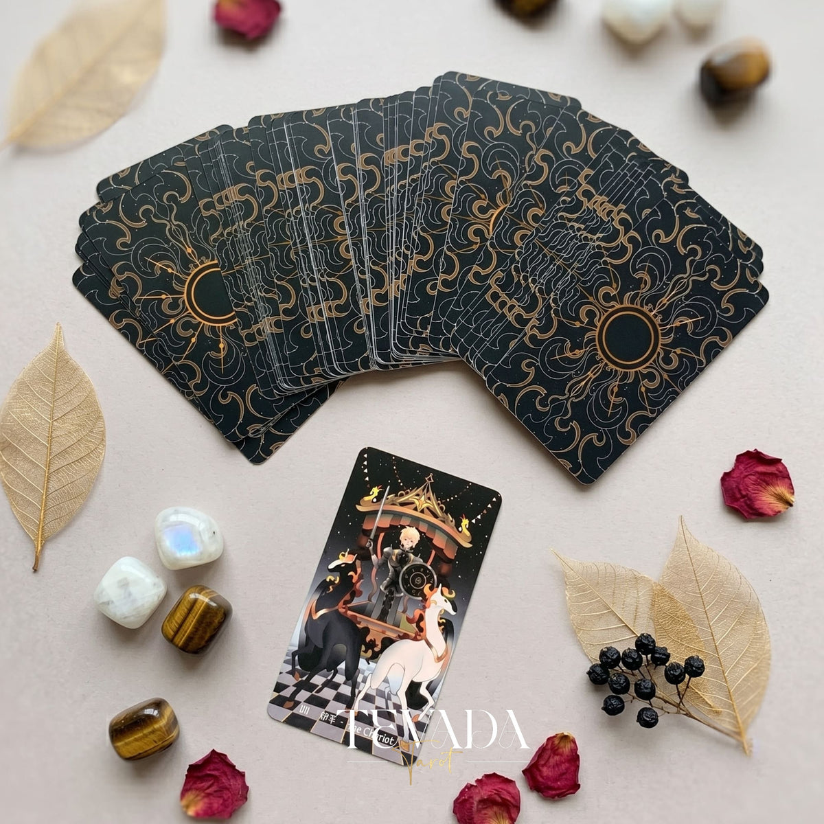 Stars Lighting Up the Night Tarot II mysterious gothic cartoon indie tarot deck for inner child healing and collectors.