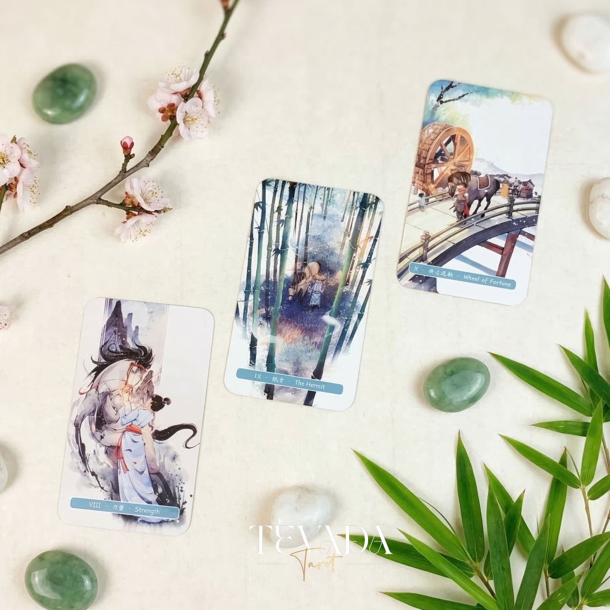 The Horses Tarot featuring playful Chinese cartoon art for 2026 Lunar New Year guidance.