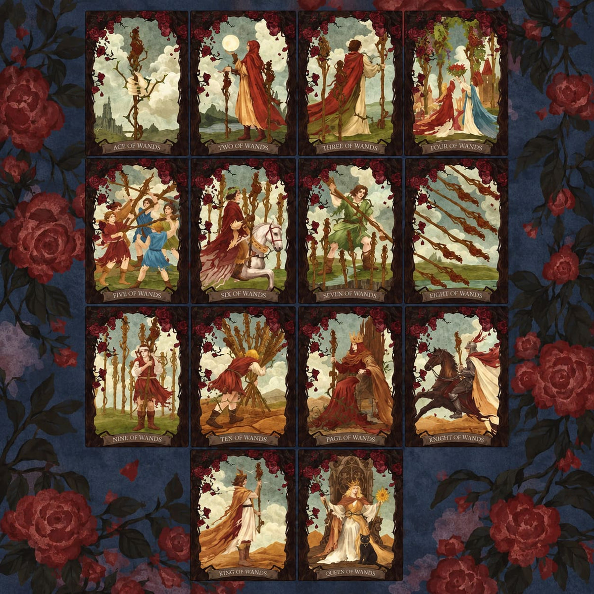The Lost Land Tarot dark watercolor fantasy cards in Rebirth and Fading editions for shadow work