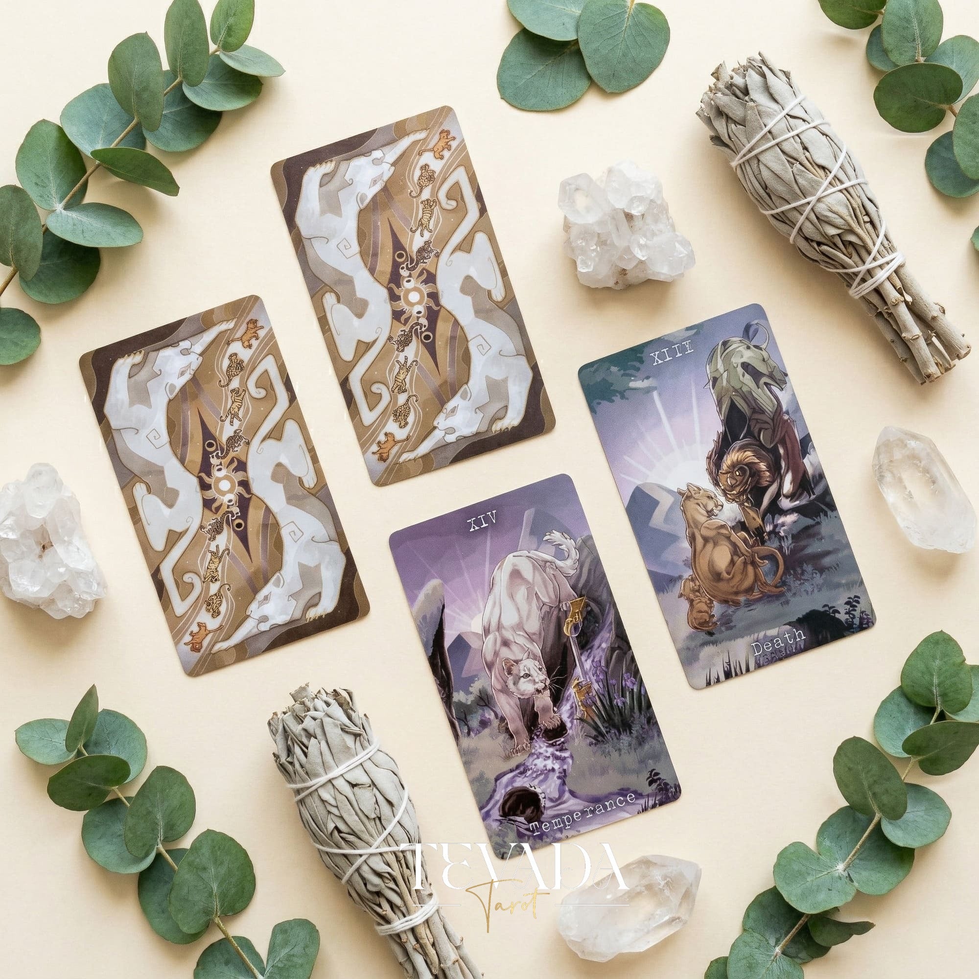 The Returning of Panthera Tarot 2026 Ver whimsical feline Indie Tarot Deck for daily ritual and deep self-reflection.