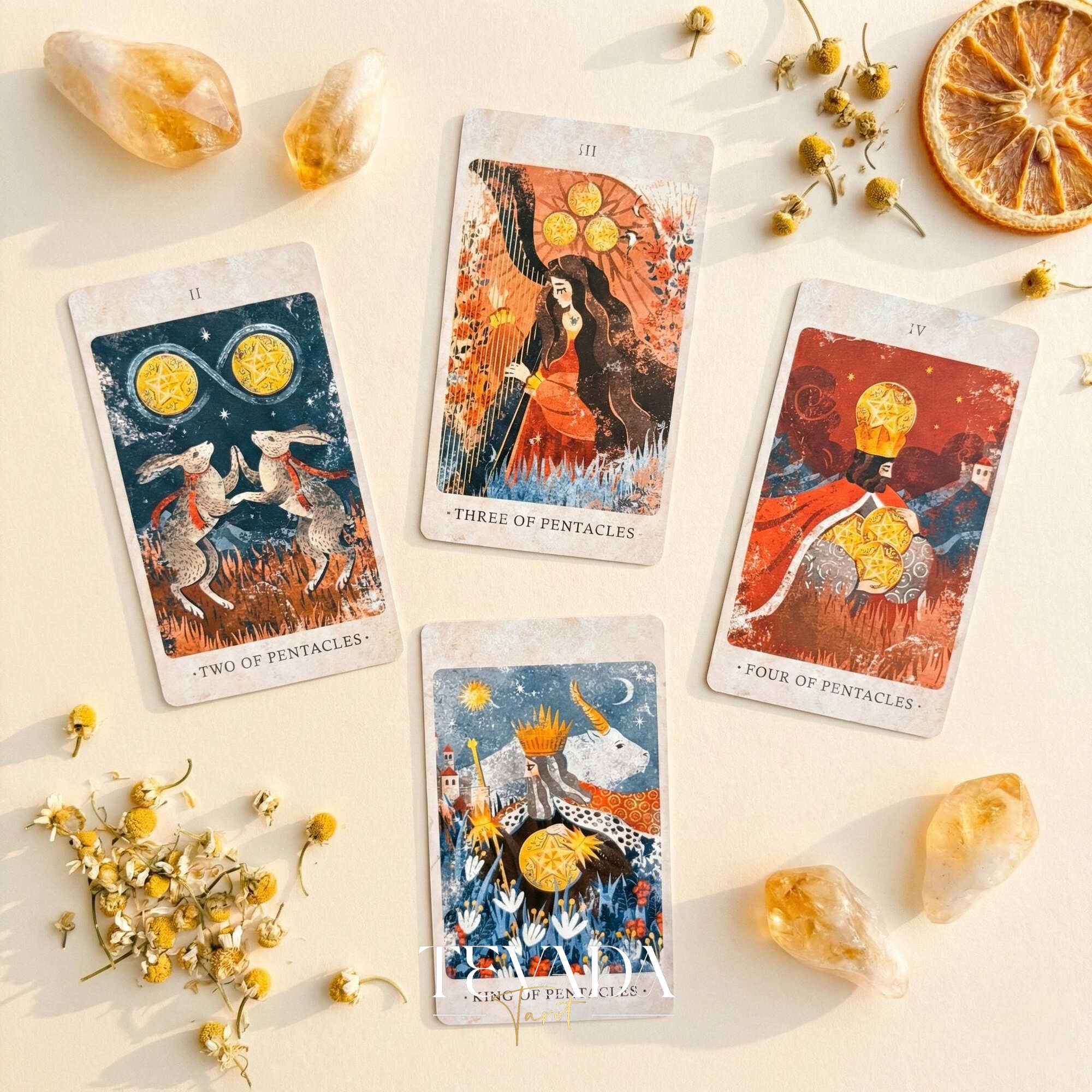 The Solar Kingdom Tarot featuring medieval woodcut art style and sun motifs for intuitive divination