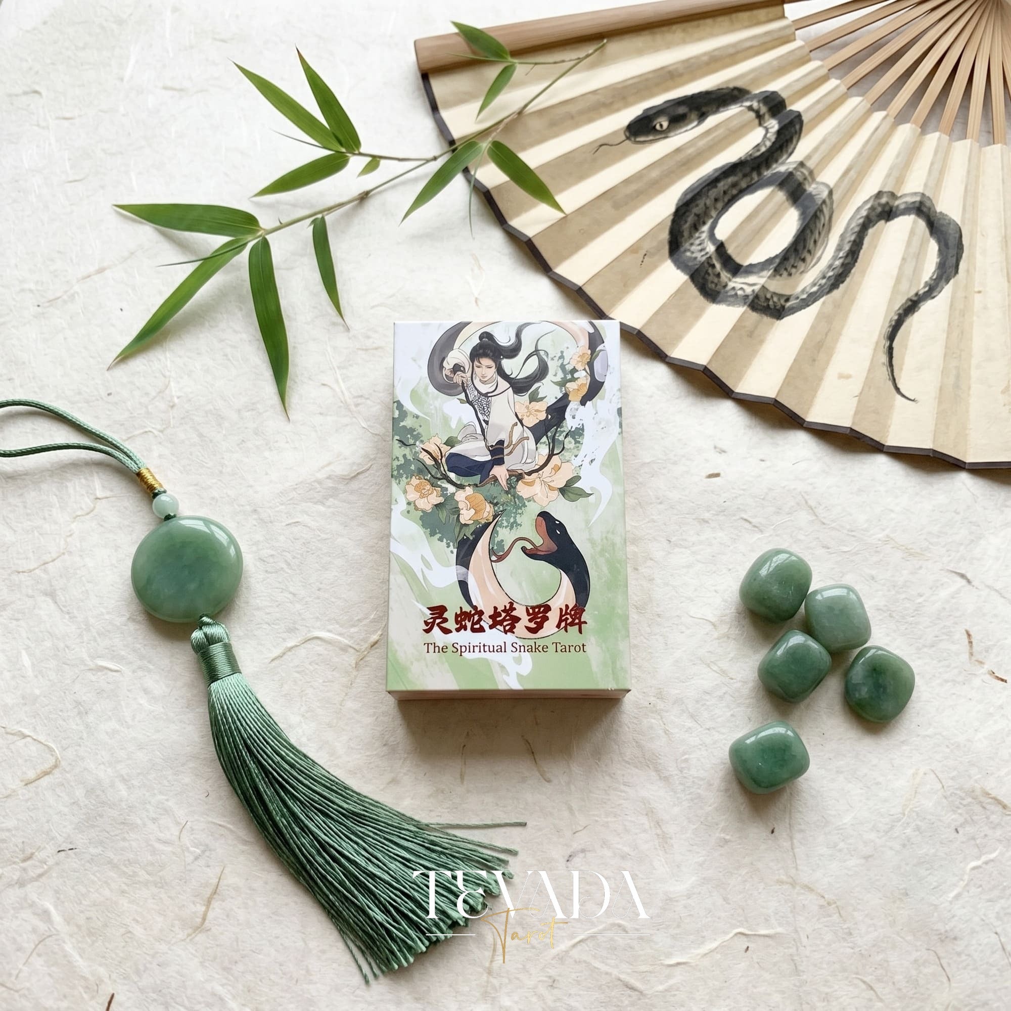 The Spiritual Snake Tarot whimsical traditional Chinese style indie tarot deck for personal growth and inner healing.